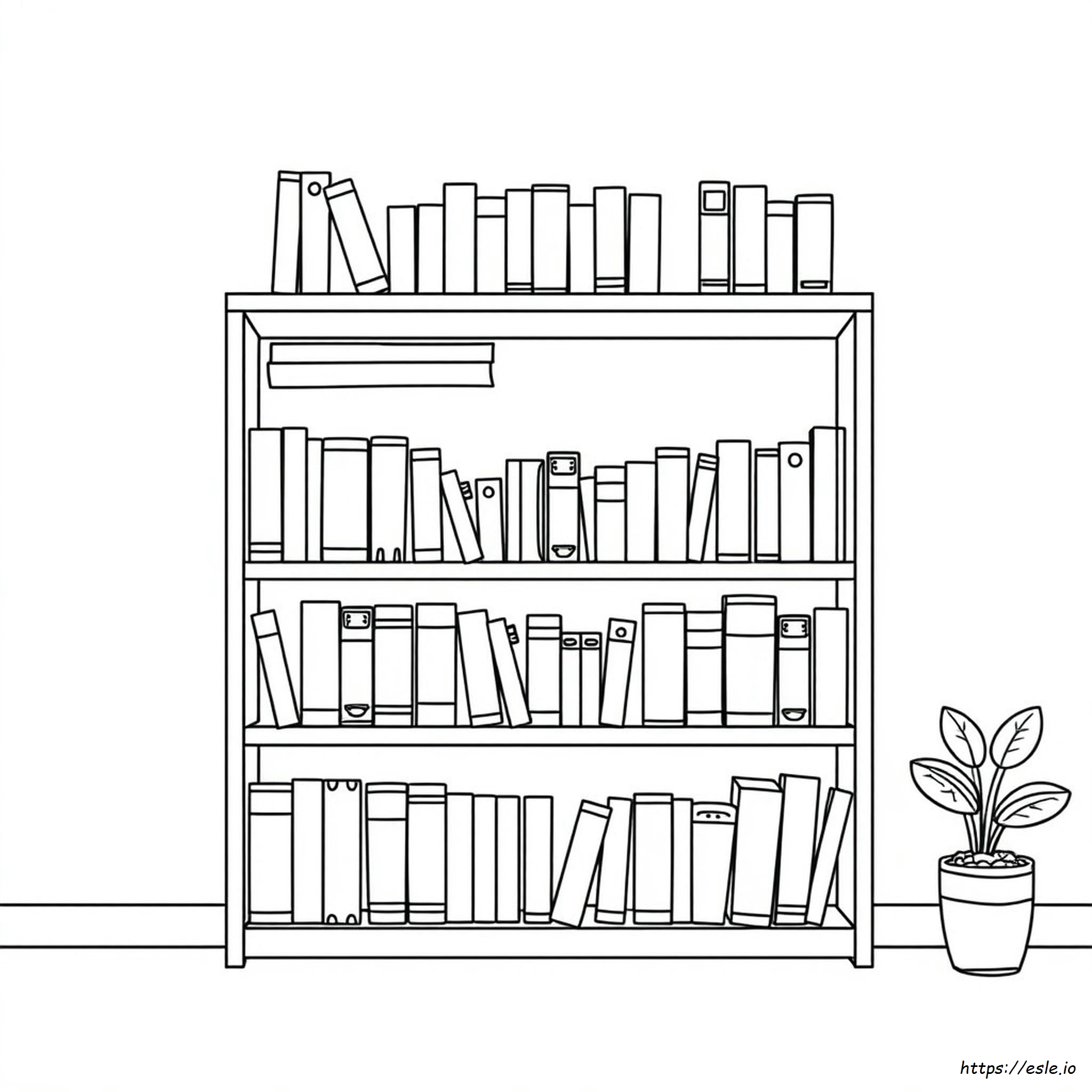 My Bookshelf Coloring Page - Free Printable
