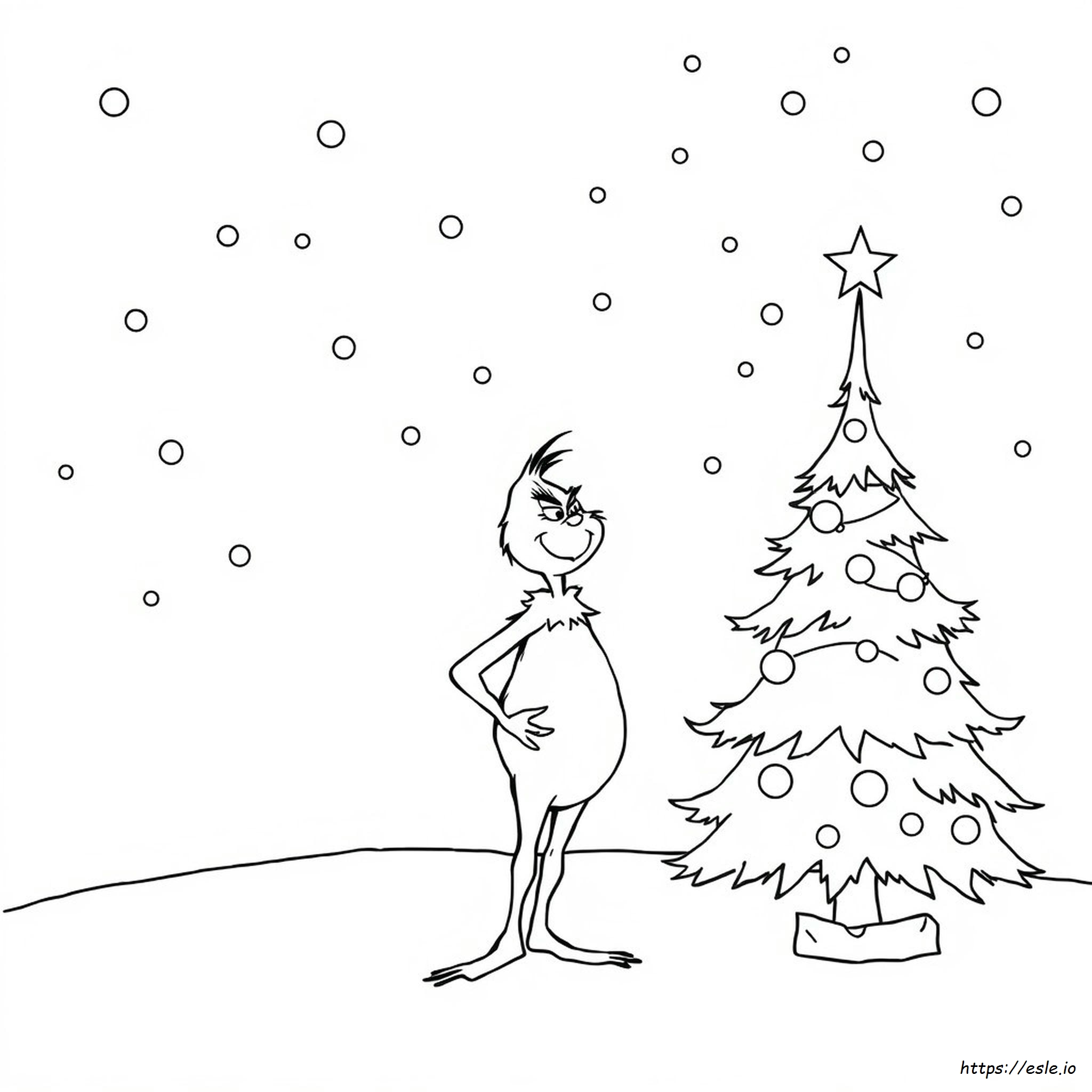 Grinch Natal Gambar Mewarnai Gratis