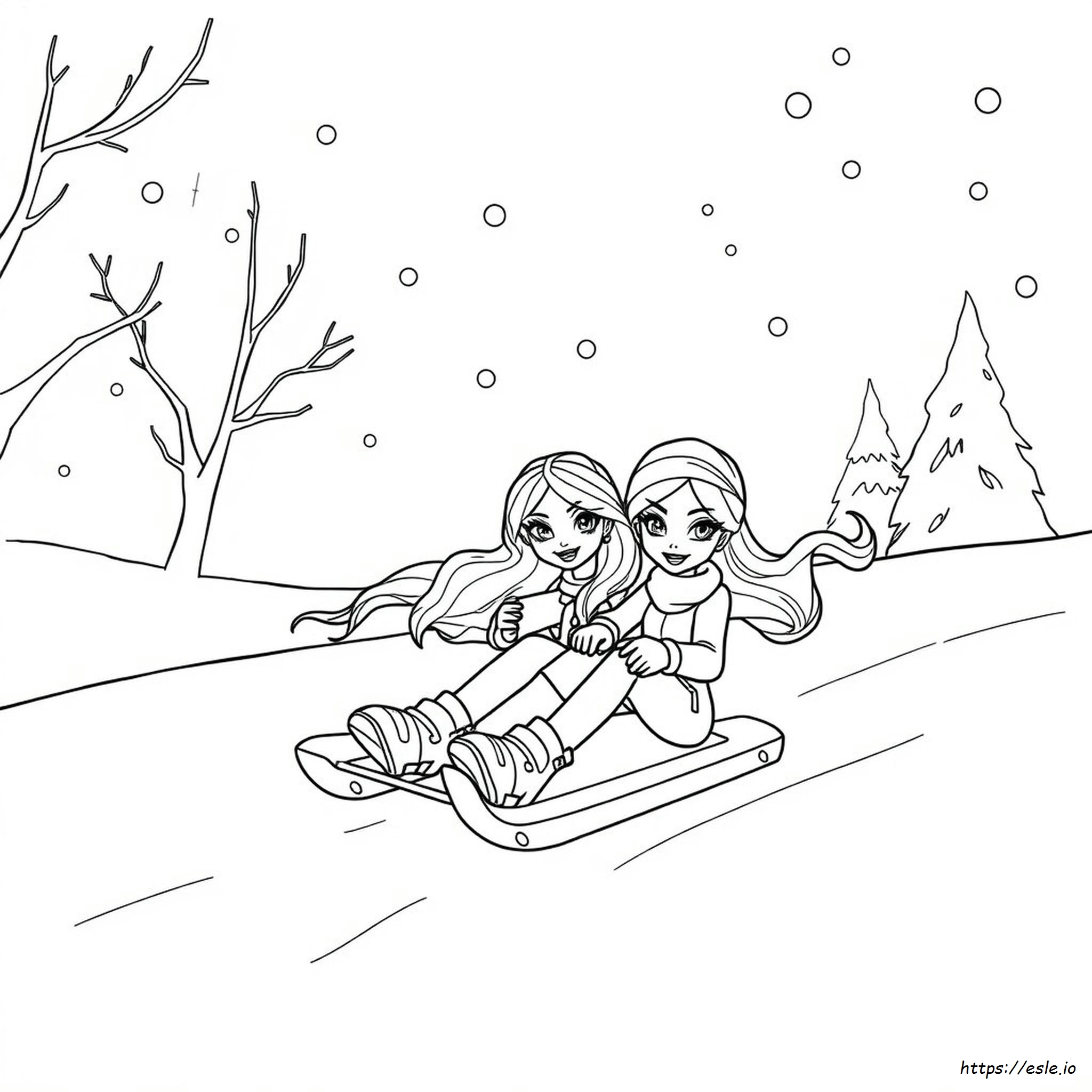 Bratz Winter Coloring Pages - Free Printable