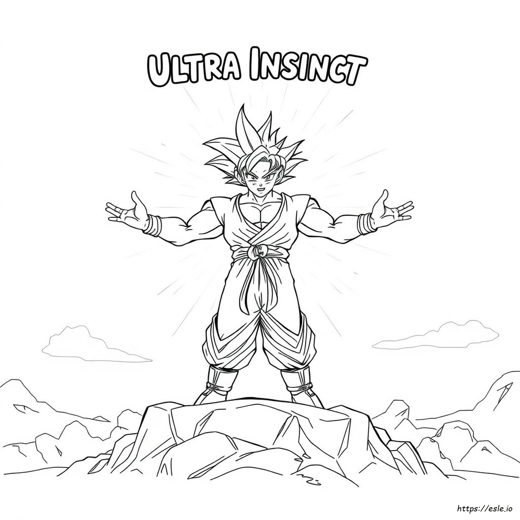 Full Body Ultra Instinct Mastered Goku Coloring Pages