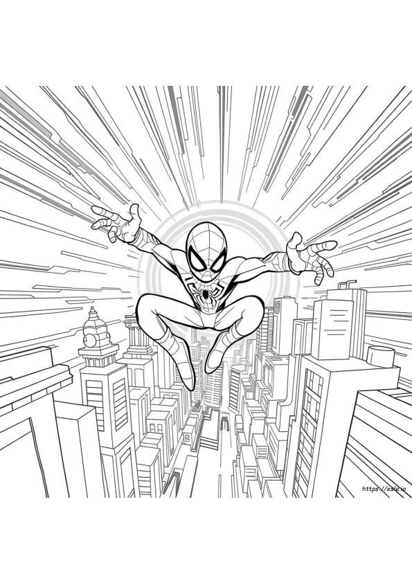Sonic Spider Man Coloring Page