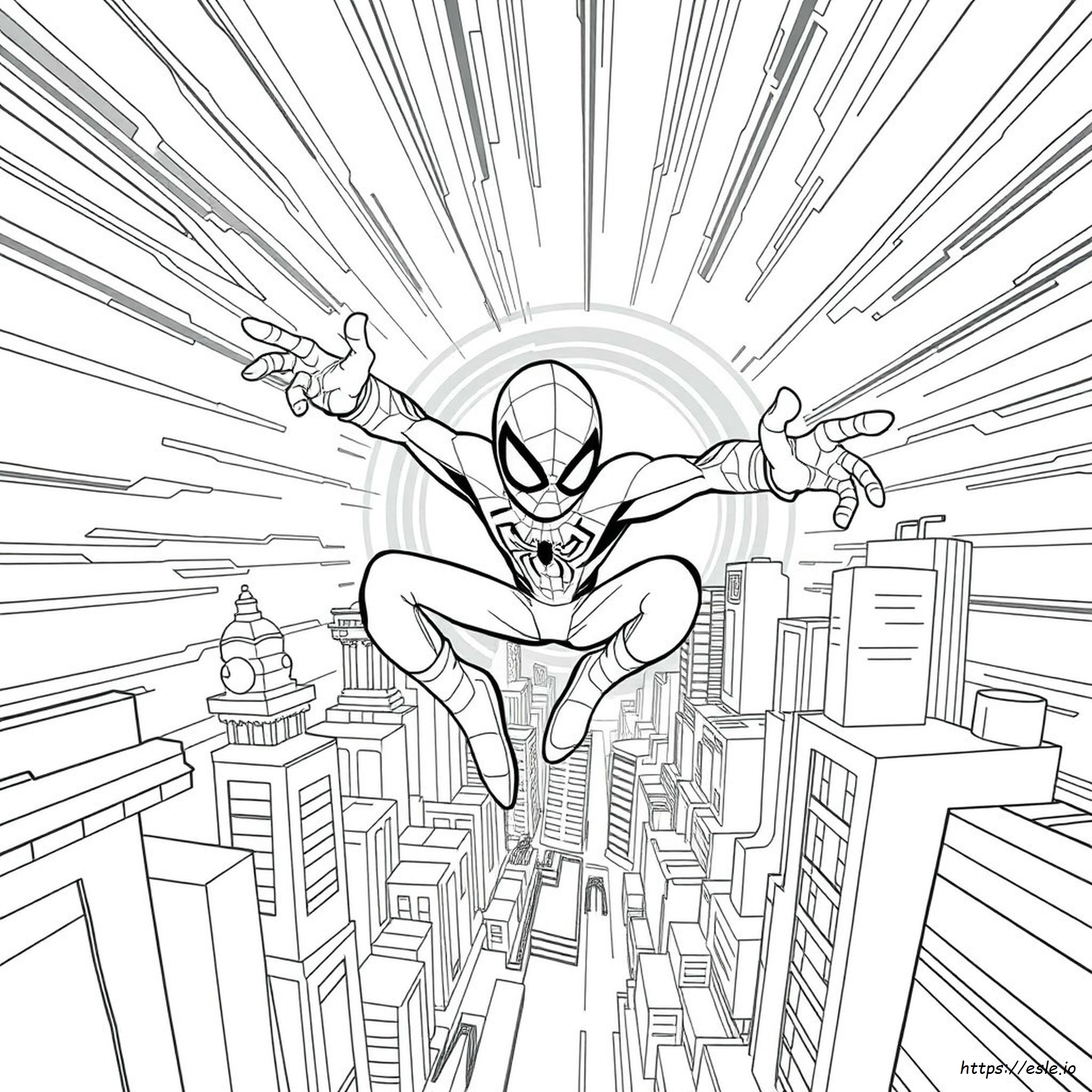 Sonic Spider Man Coloring Page
