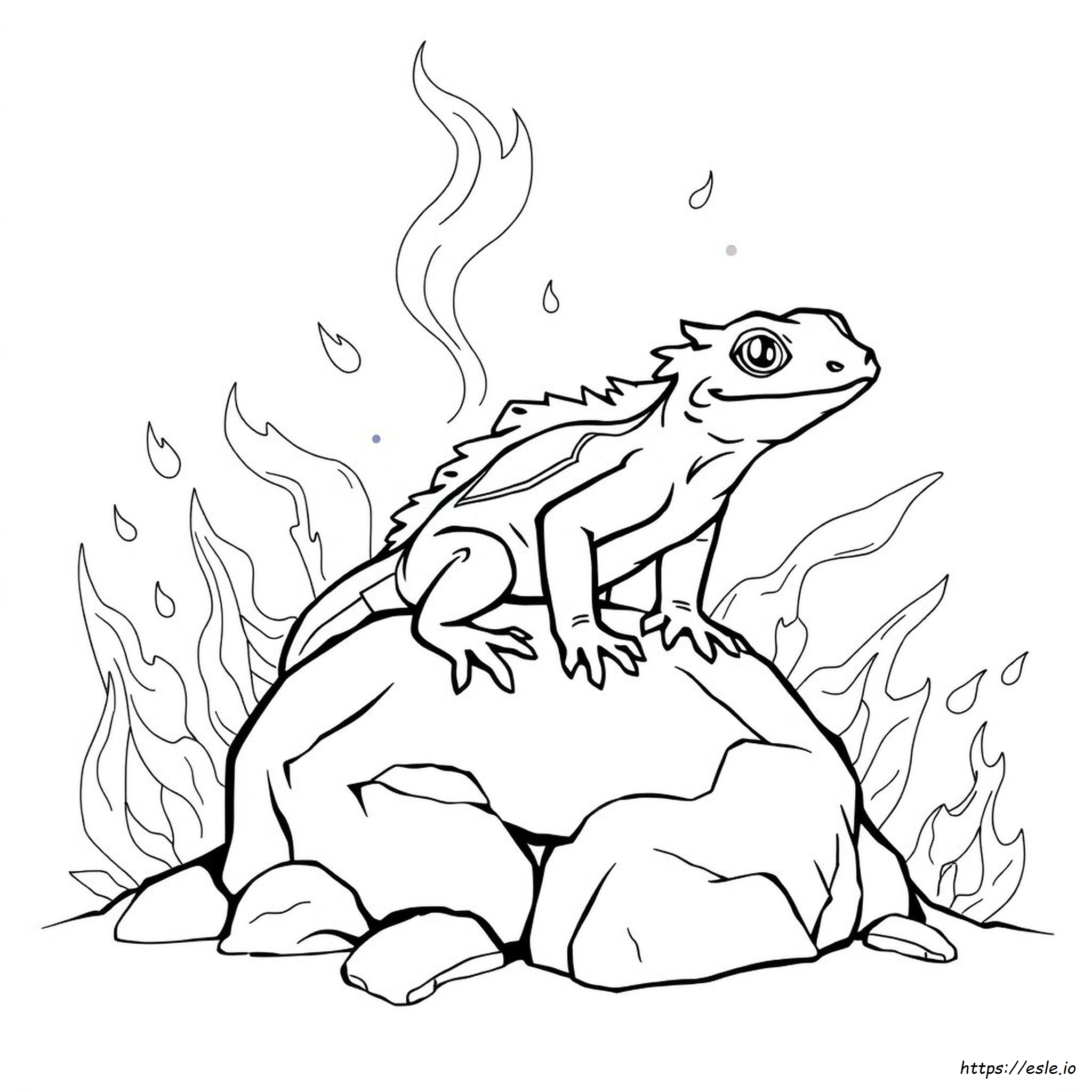 Fire Salamander Coloring Page
