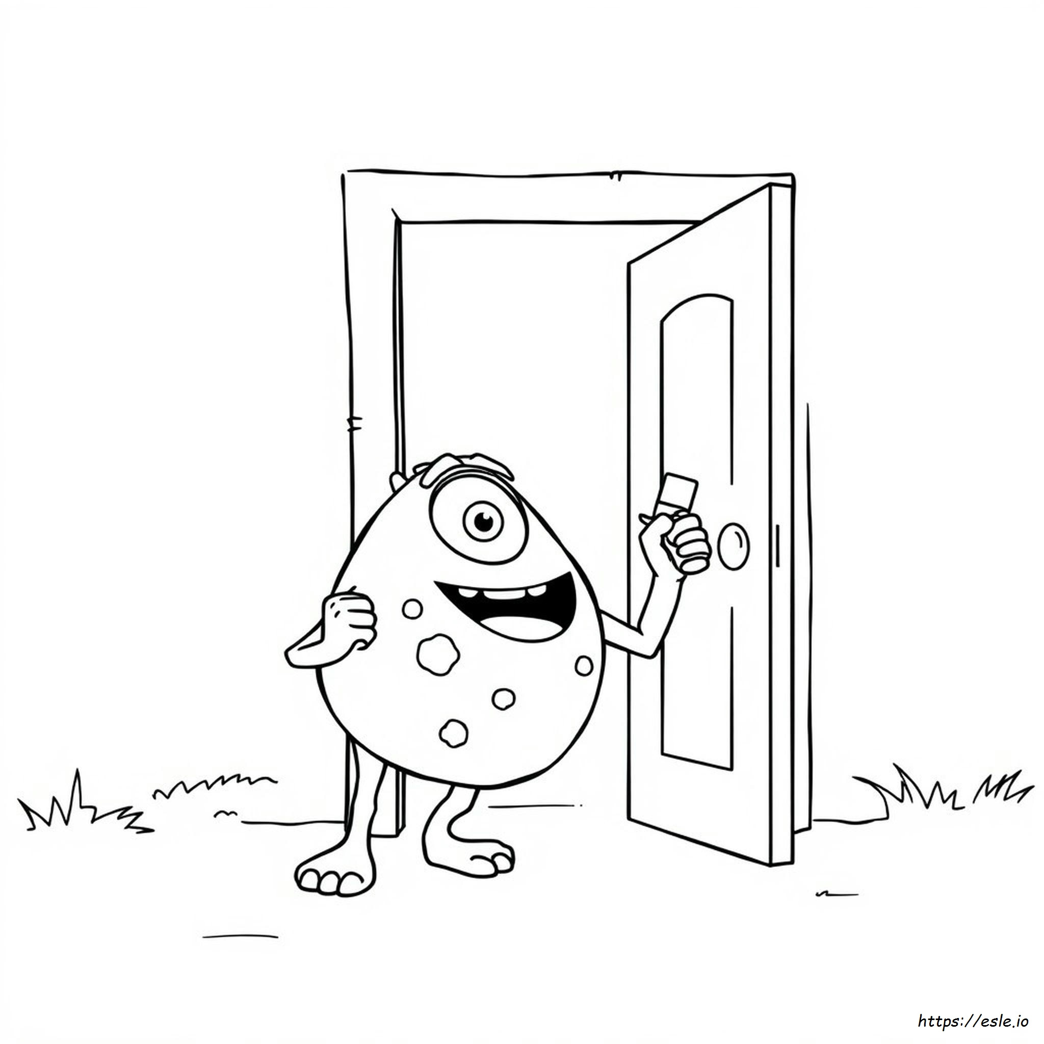 Coloring Page of Mike Wazowski