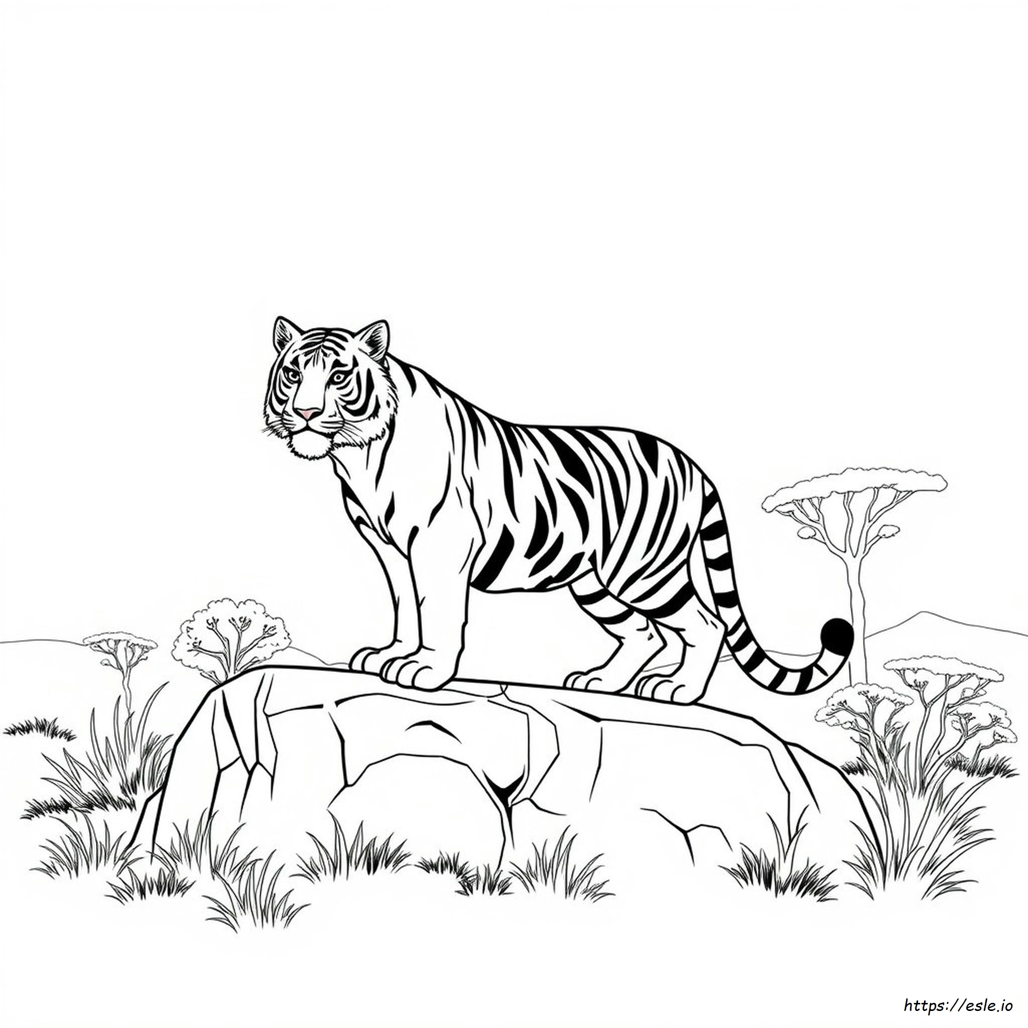 Saber Tooth Tiger Coloring Sheet