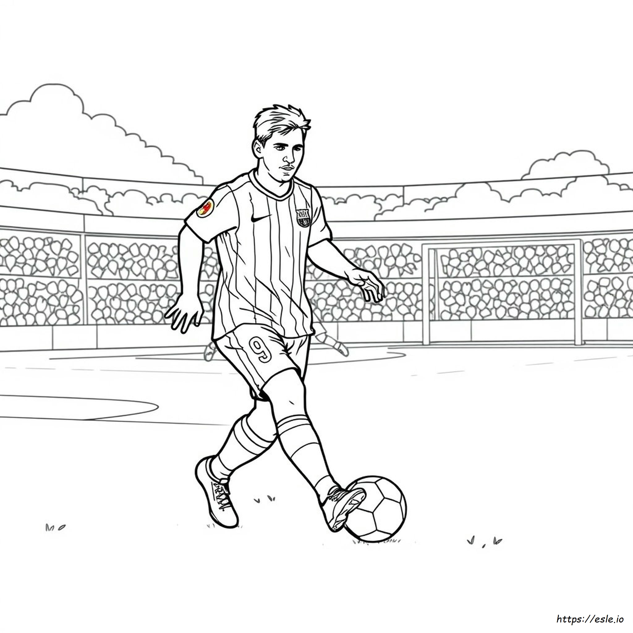 Coloriage Messi à imprimer gratuit