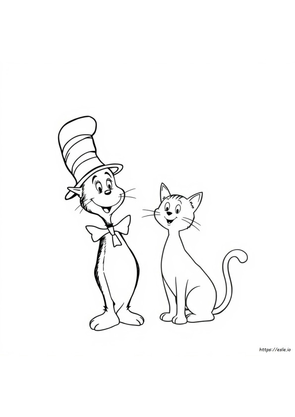 Il Gatto Col Cappello Da Colorare
