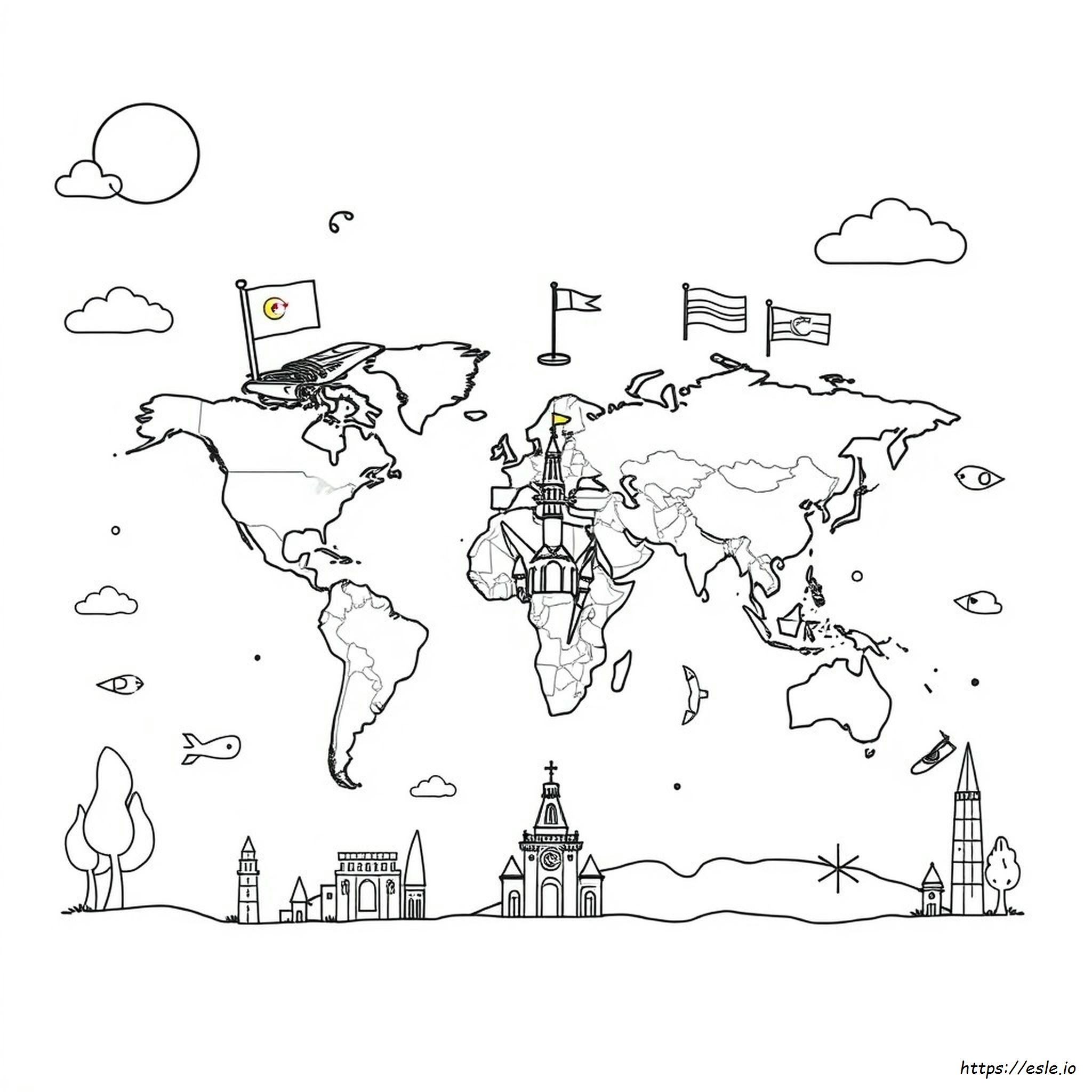 Rund Um Die Welt Ausmalbilder