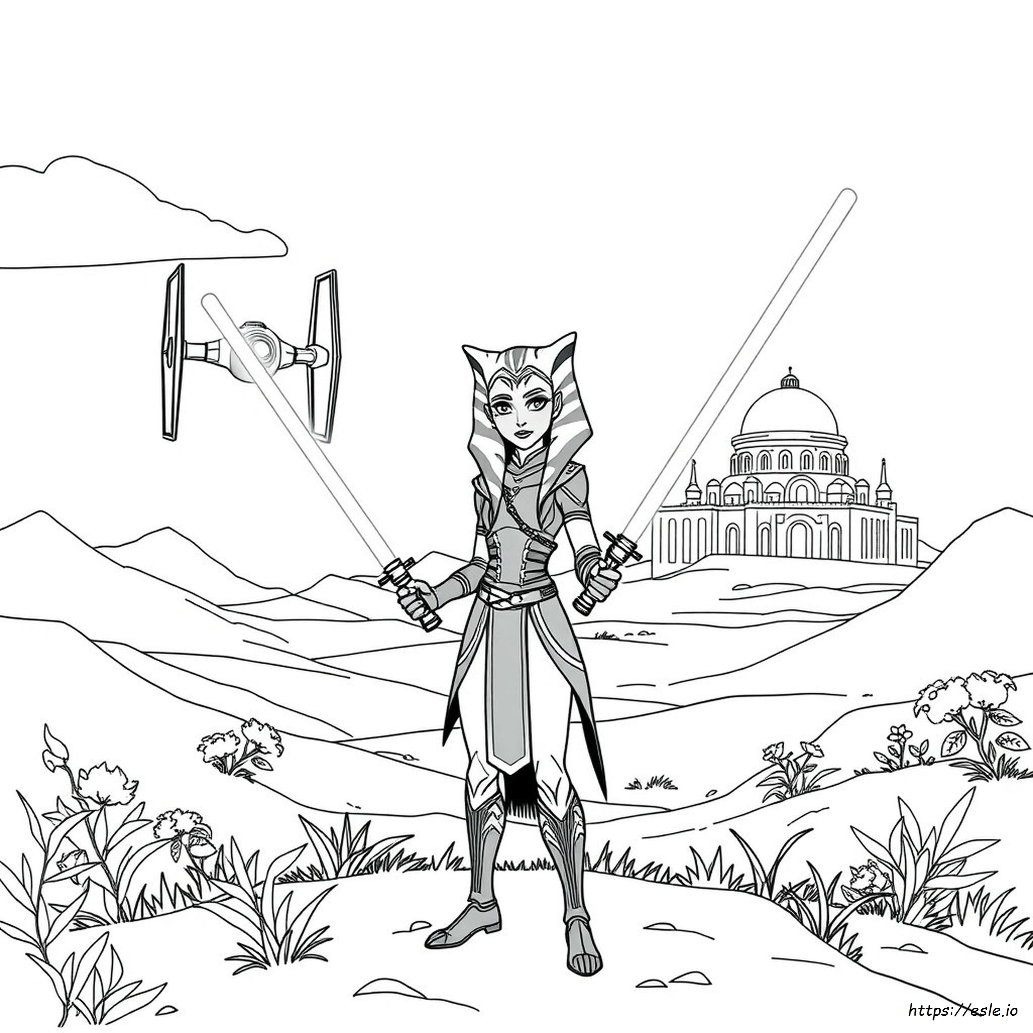 Ahsoka Tano Coloring Page - Free Printable PDF