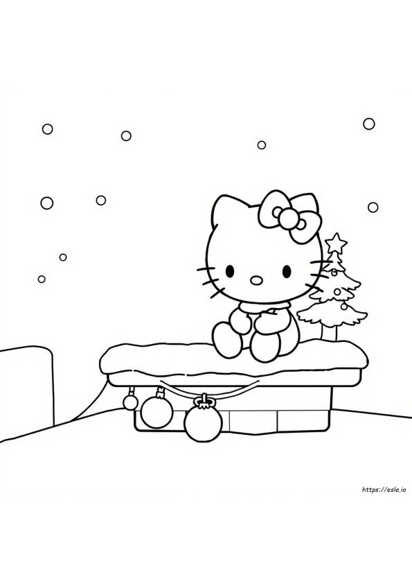 Hello Kitty Christmas Coloring Pages To Print