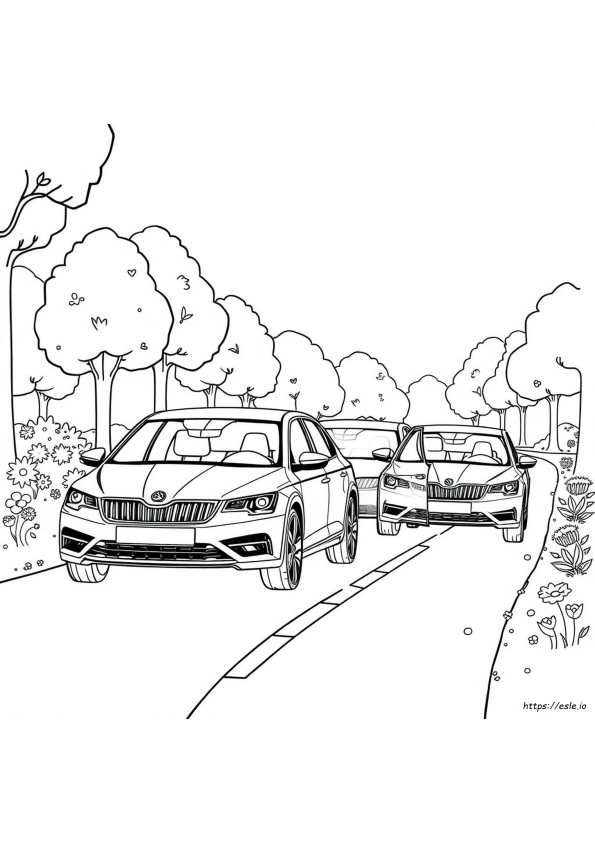 Kolorowanka Skoda