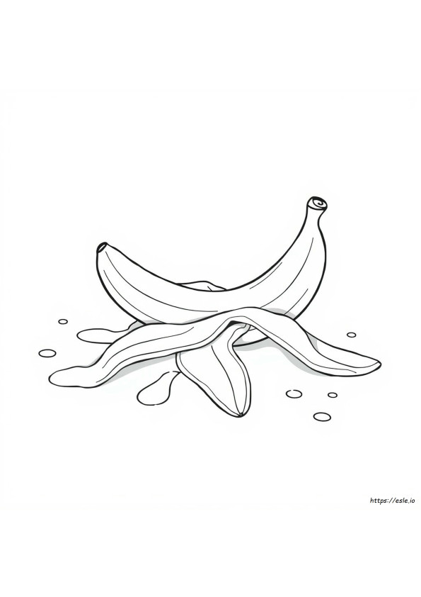 Banana Peel Coloring Page