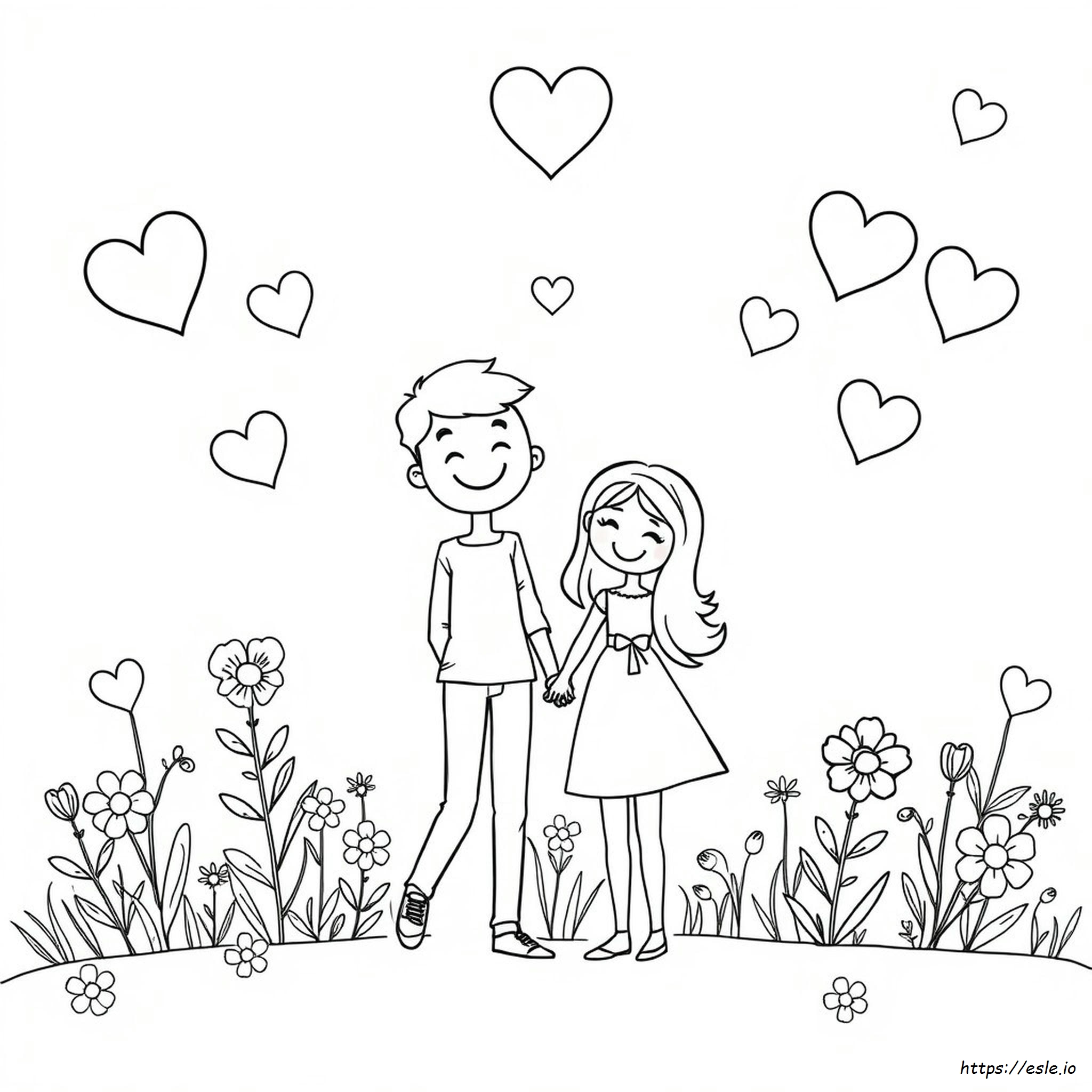 Gambar Mewarnai Hari Valentine Untuk Dicetak