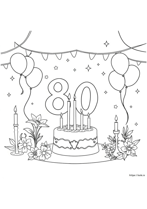 Was Ist Die Farbe Für Den 80. Geburtstag Malvorlage