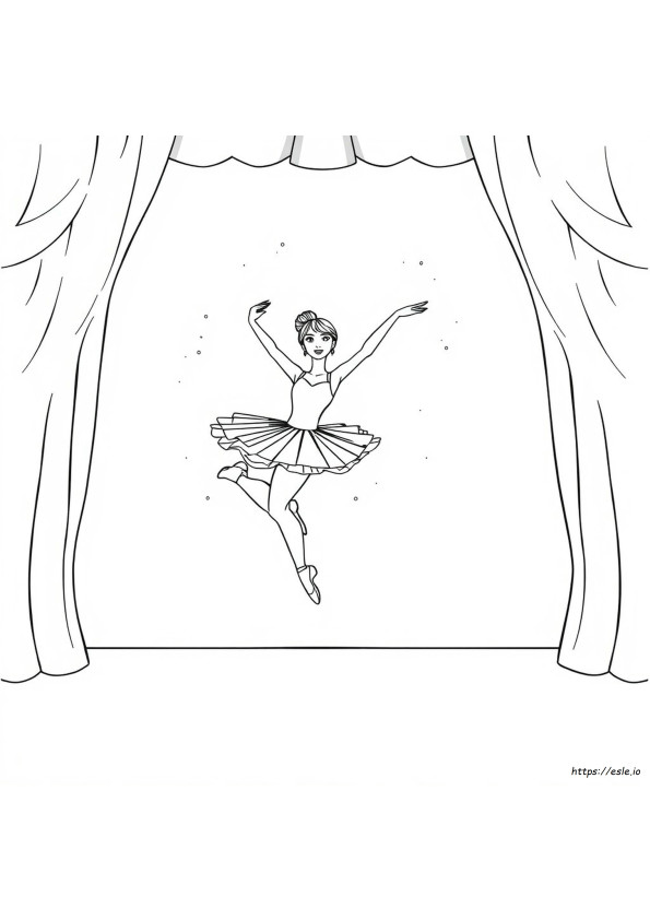 Ballet Dancer Colouring Pages