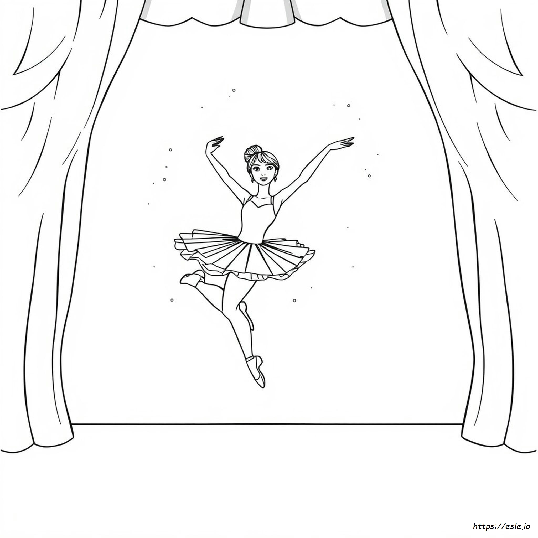 Ballet Dancer Coloring Page - Free Printable