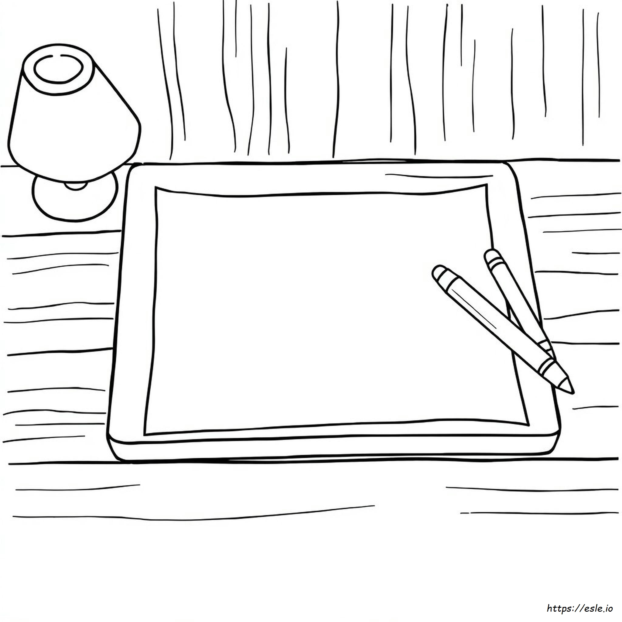 Writing Paper Coloring Page