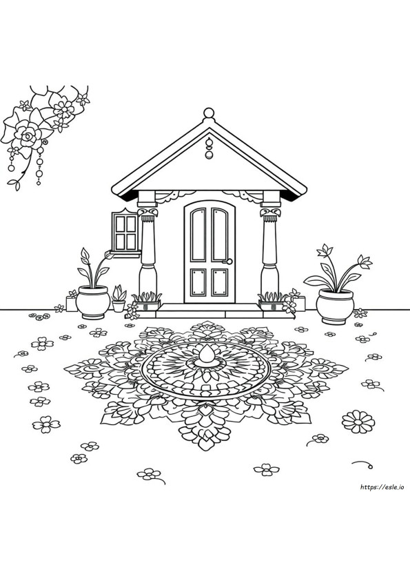 Disegni Di Rangoli Da Colorare