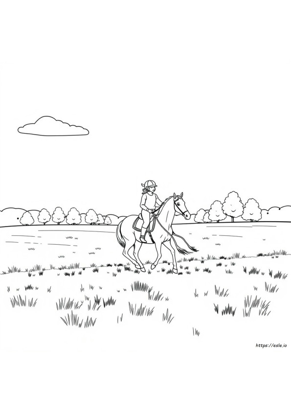 Horseback Riding Coloring Pages