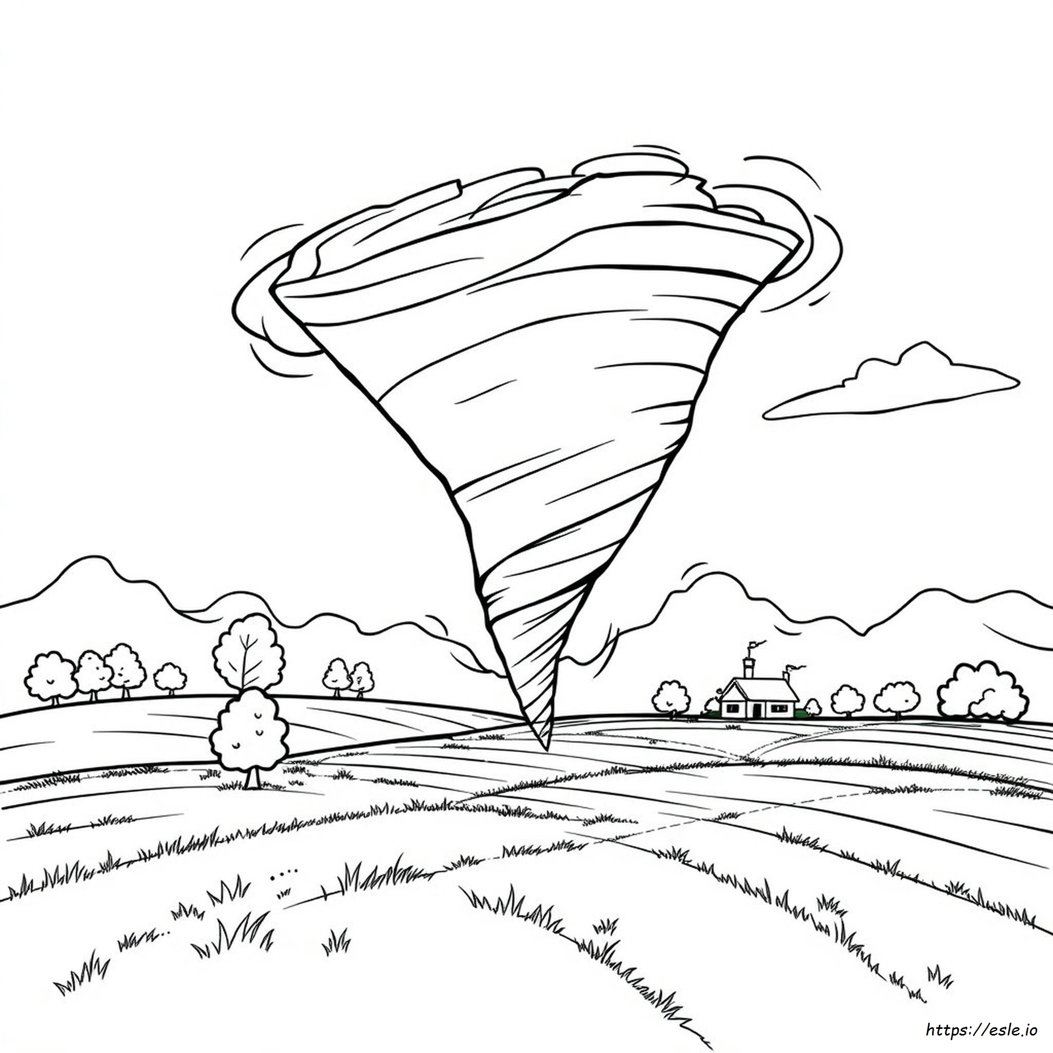 Coloring Pages Of Tornadoes - Free Printable