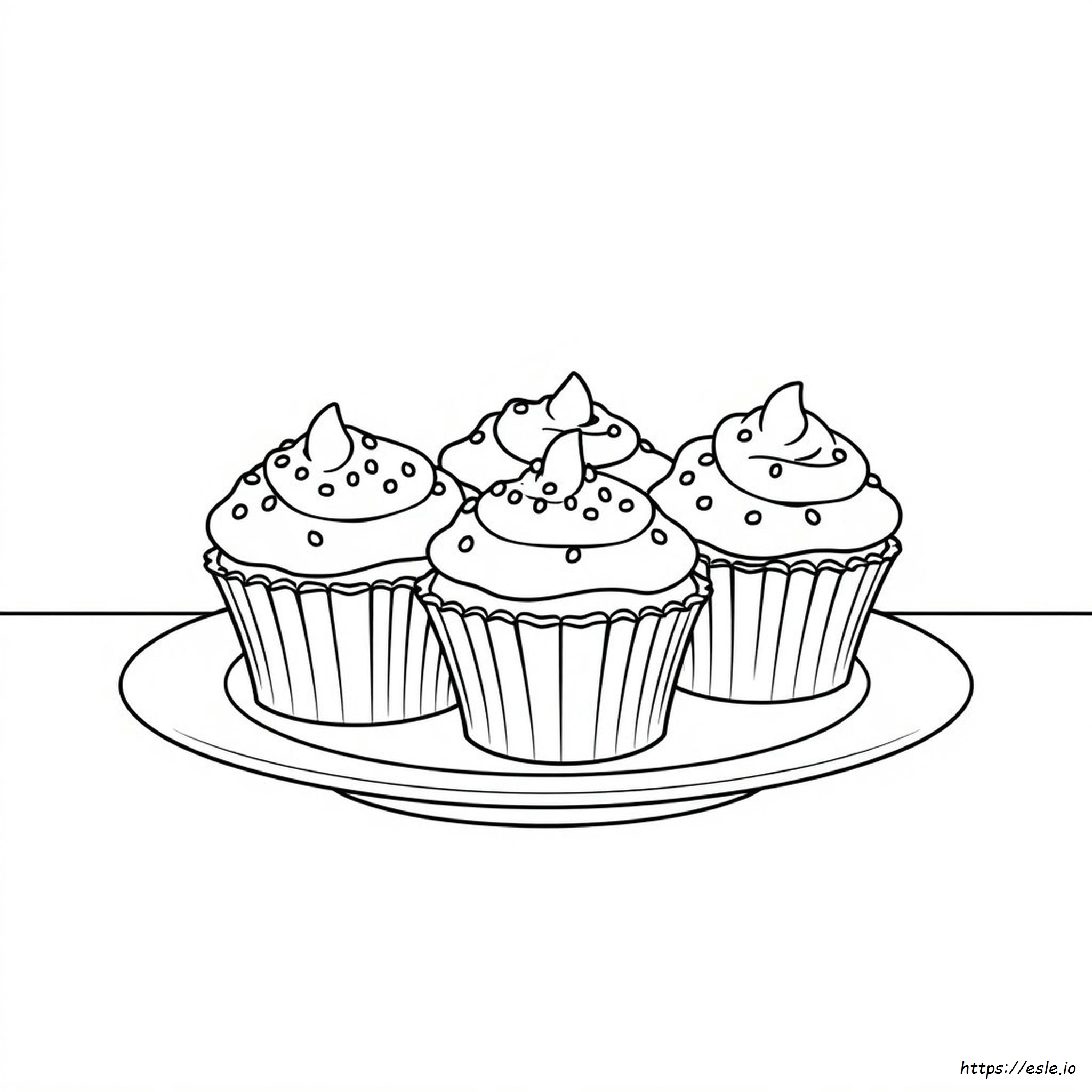 Kostenlose Cupcake Malvorlagen