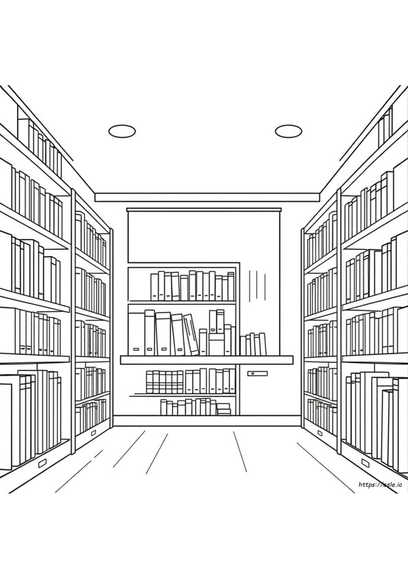 Bibliothek Malvorlage