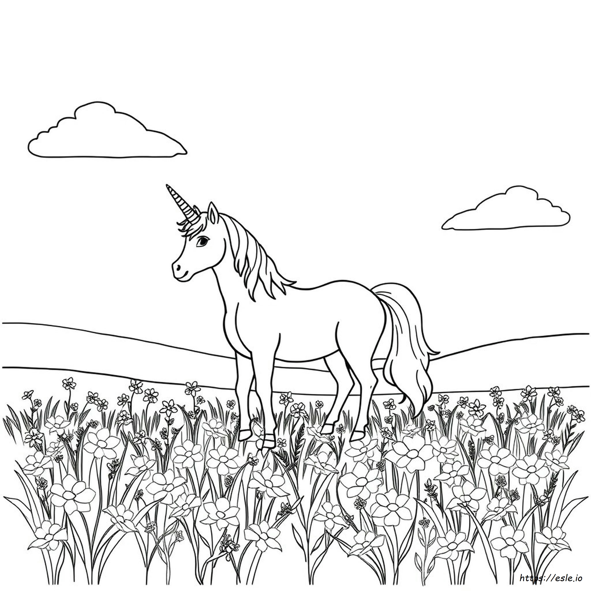 Printable Unicorns Coloring Page - Free PDF