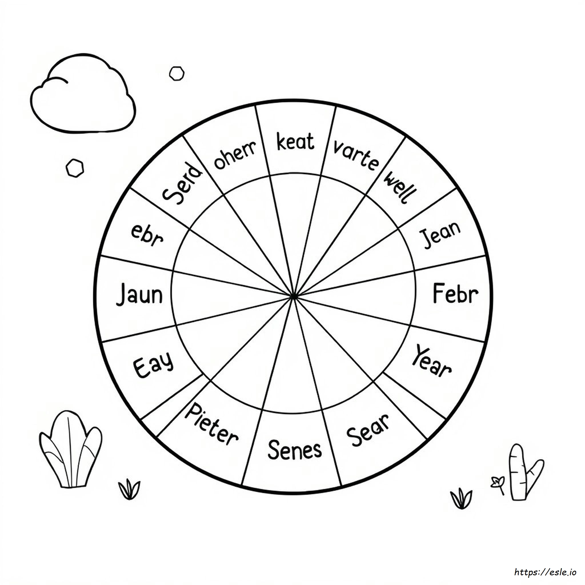 Months Of The Year Coloring