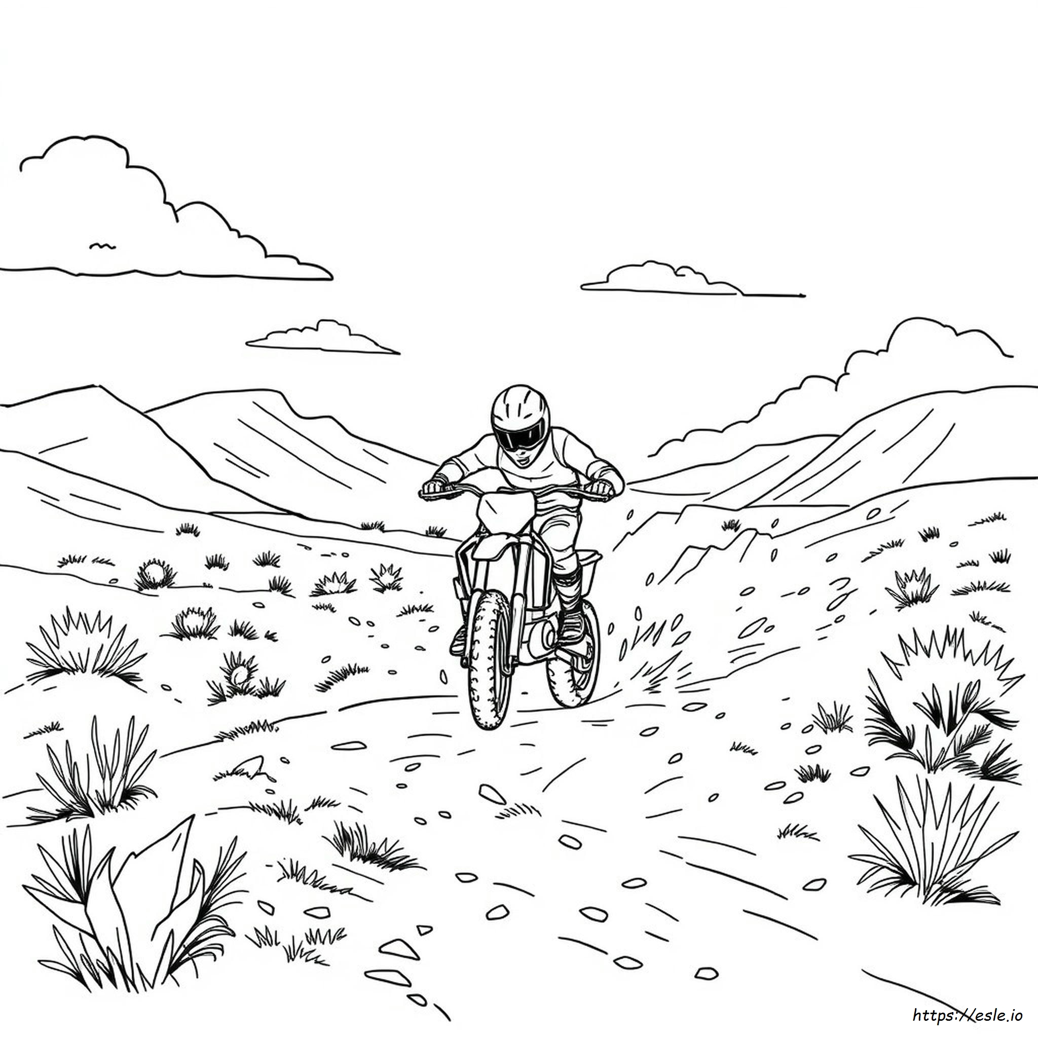 Dirtbike Coloring Sheet
