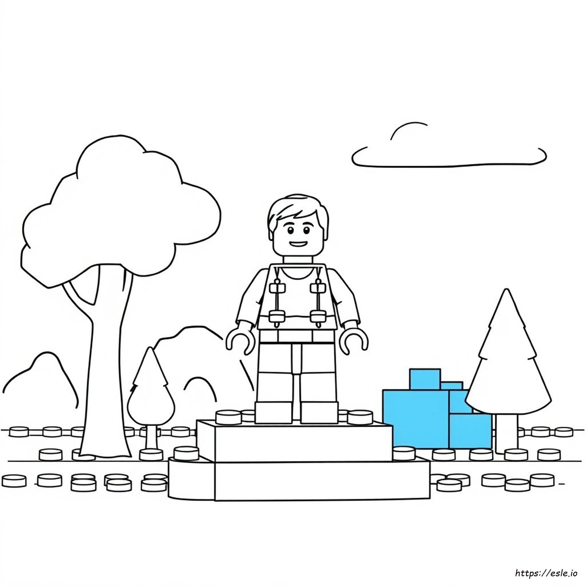 Lego Man Coloring Page Printable