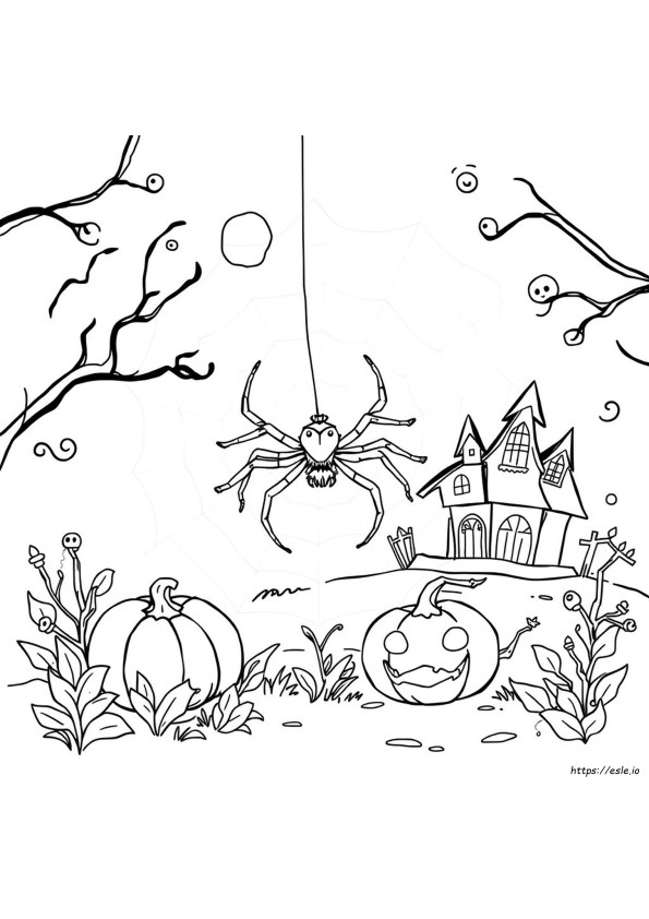 Halloween Spin Kleurplaten Printbaar