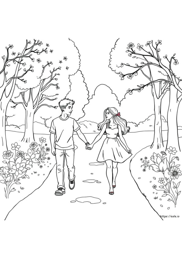 Disegni Da Colorare Fidanzato E Fidanzata