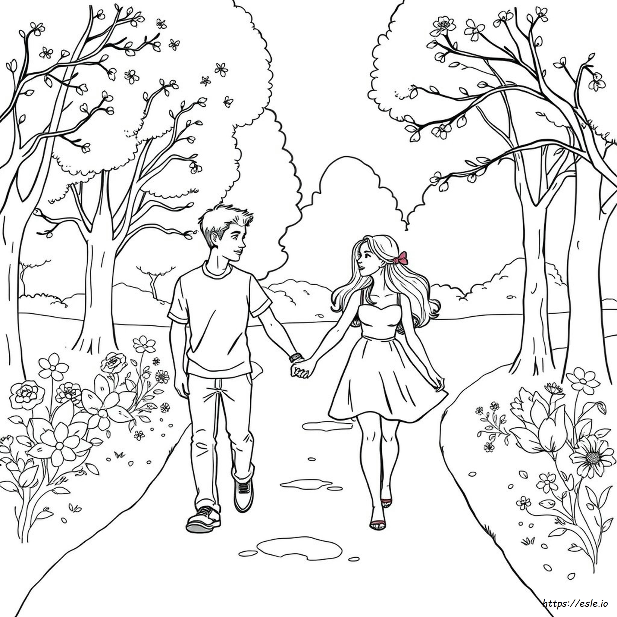 Boyfriend And Girlfriend Coloring Pages
