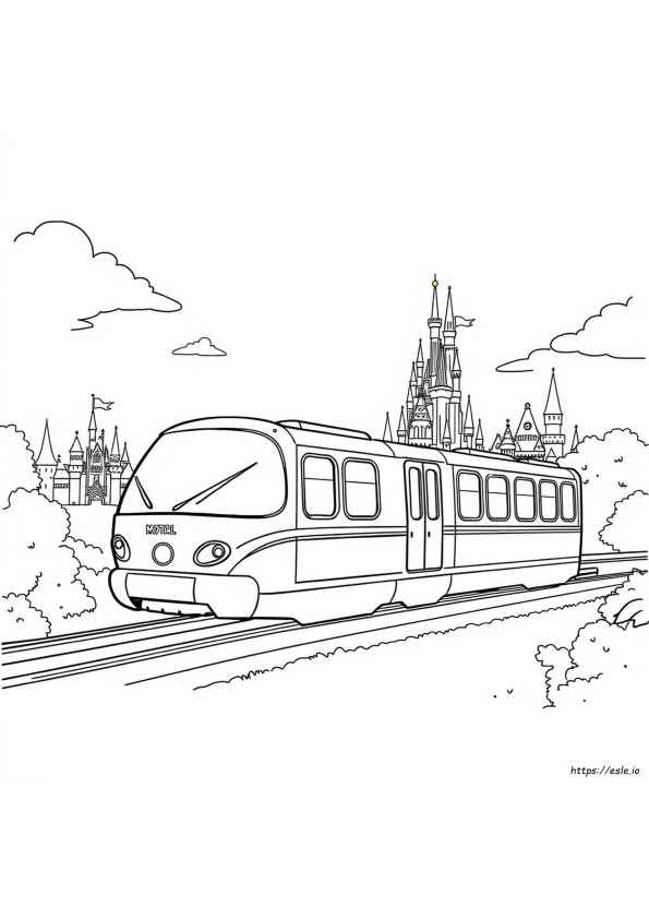 Monorail Disney De Colorat