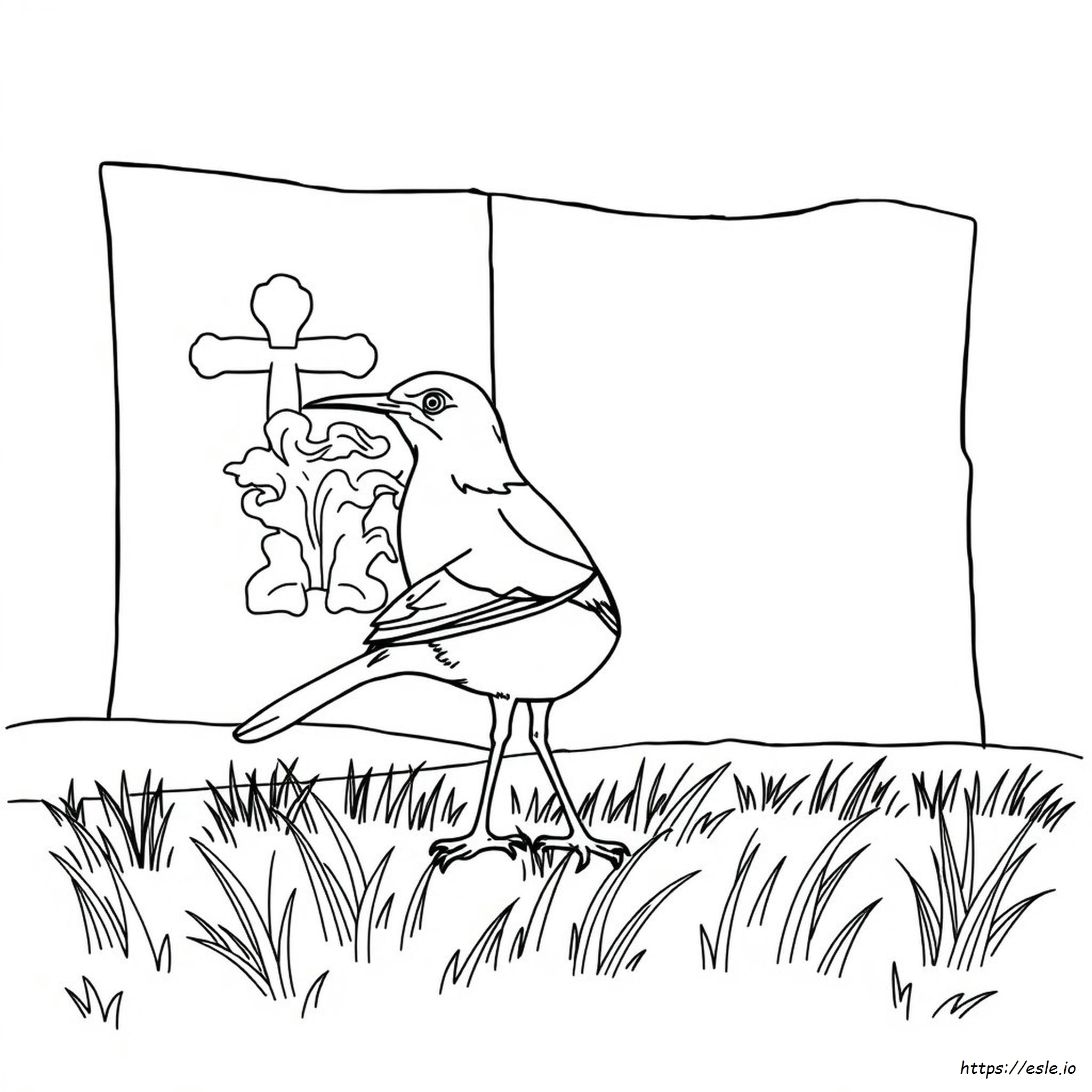 Delaware State Bird Coloring Page