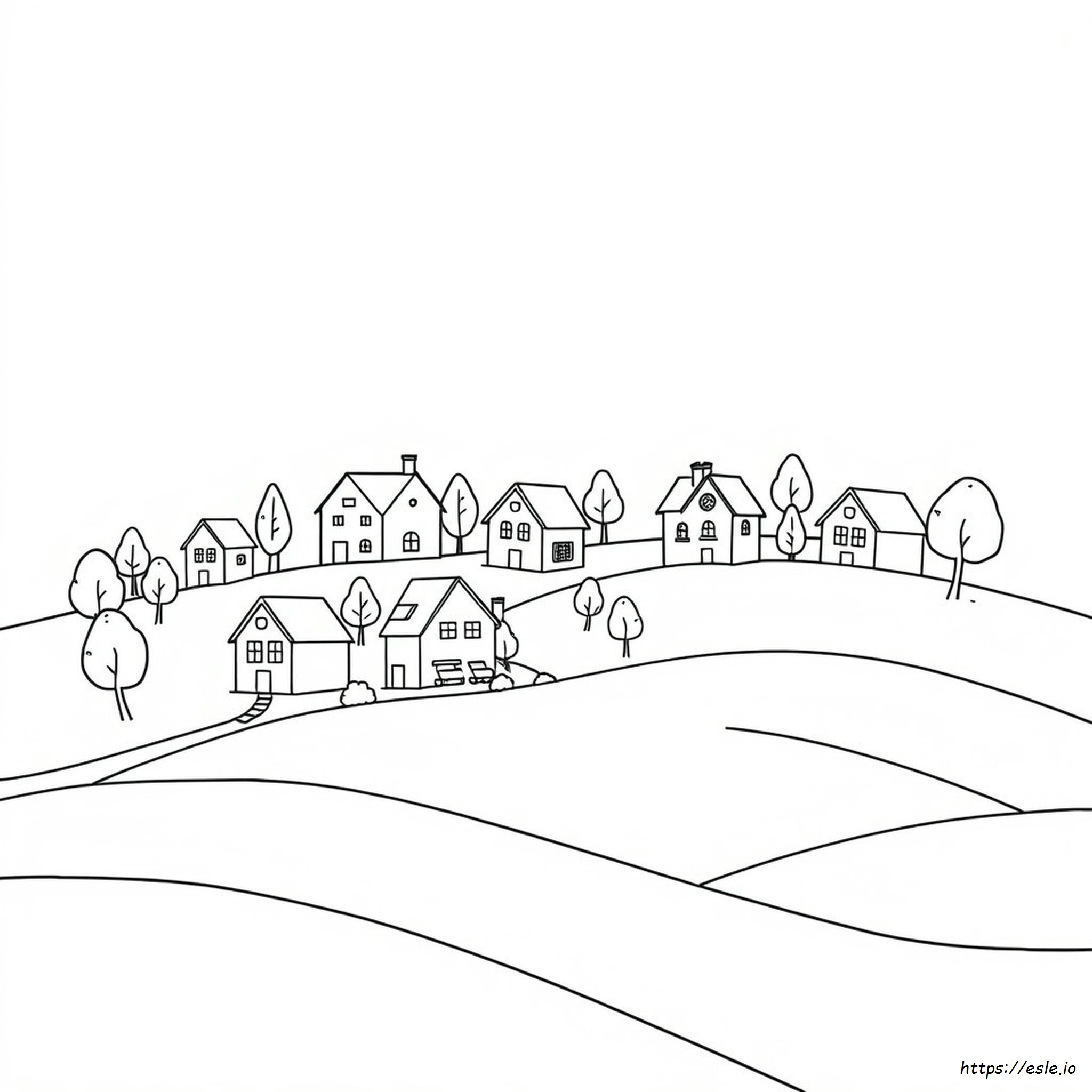 Homes Coloring Pages - Free Printable