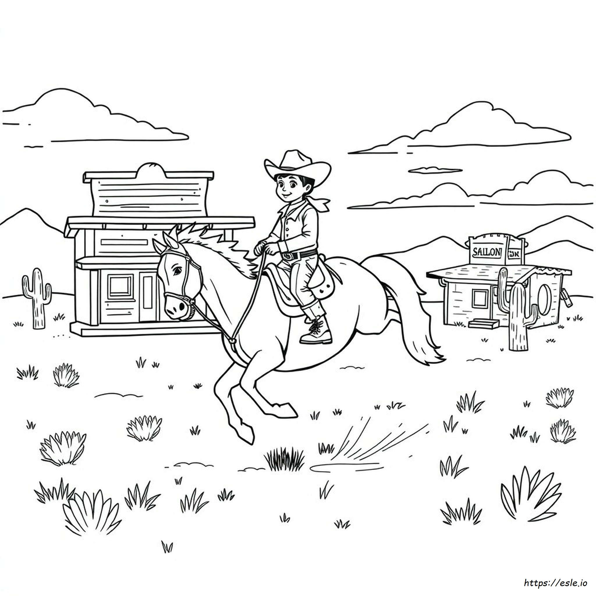 Free Printable Wild West Coloring Pages