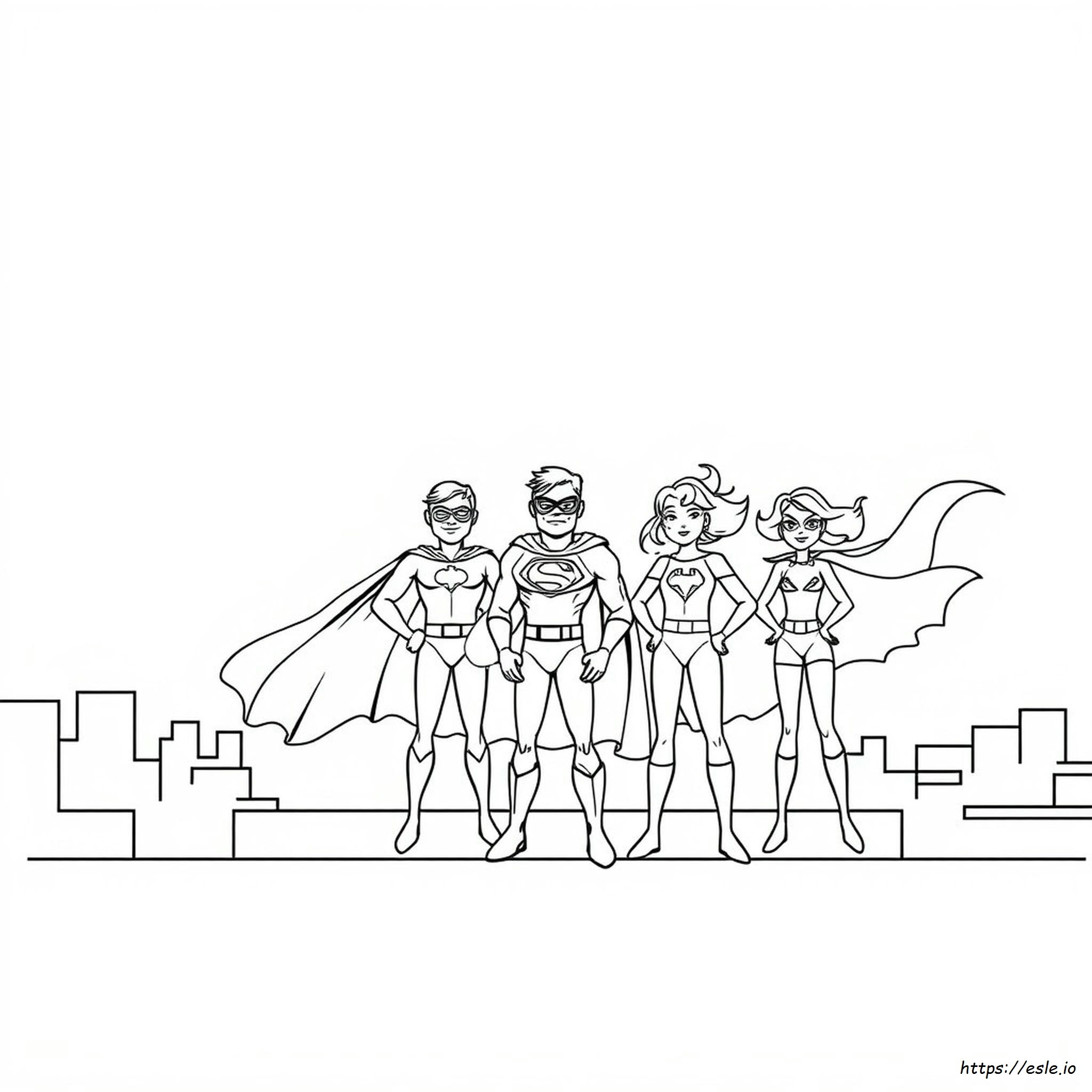 Super Hero Squad Coloring Page - Free Printable