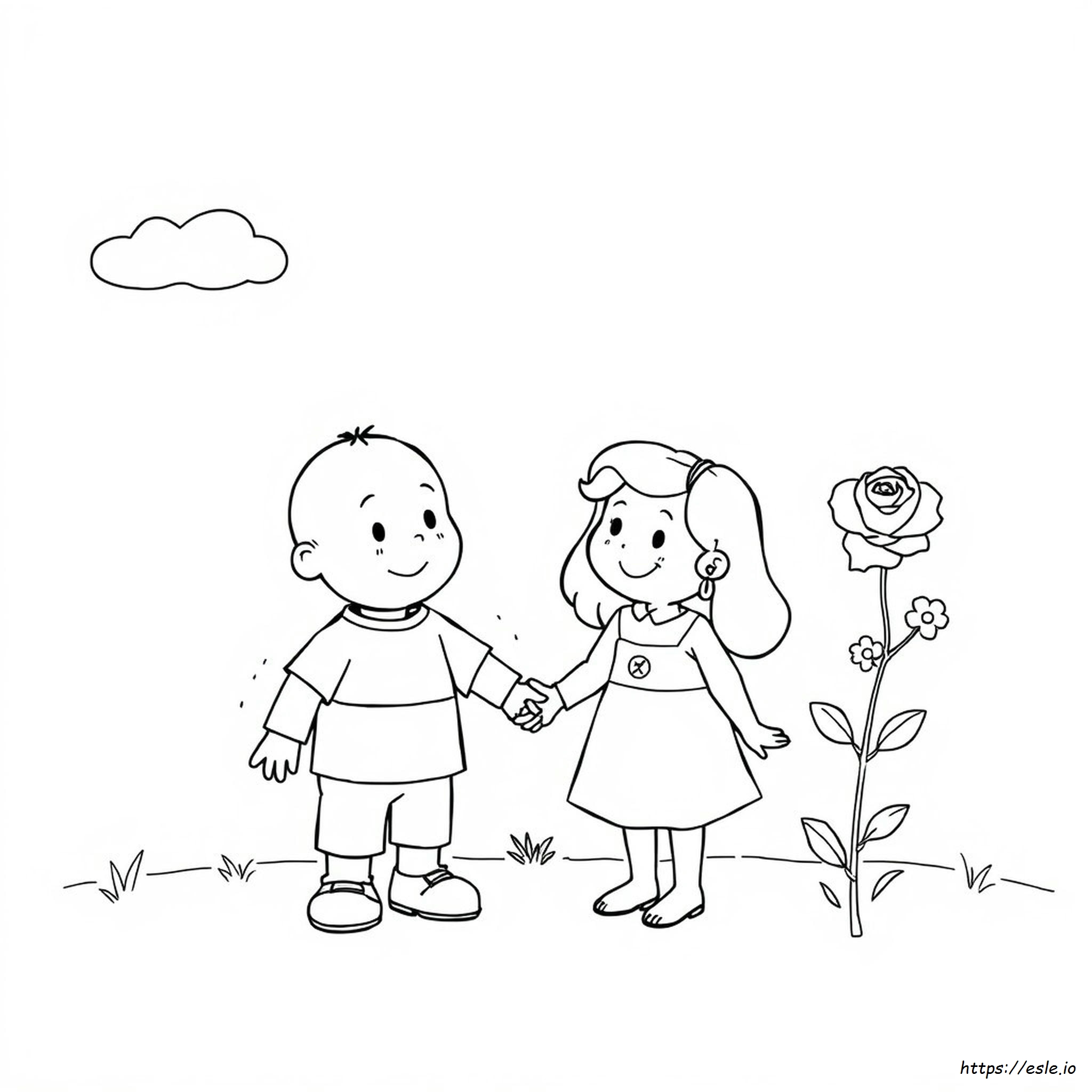 Caillou And Rosie Coloring Pages