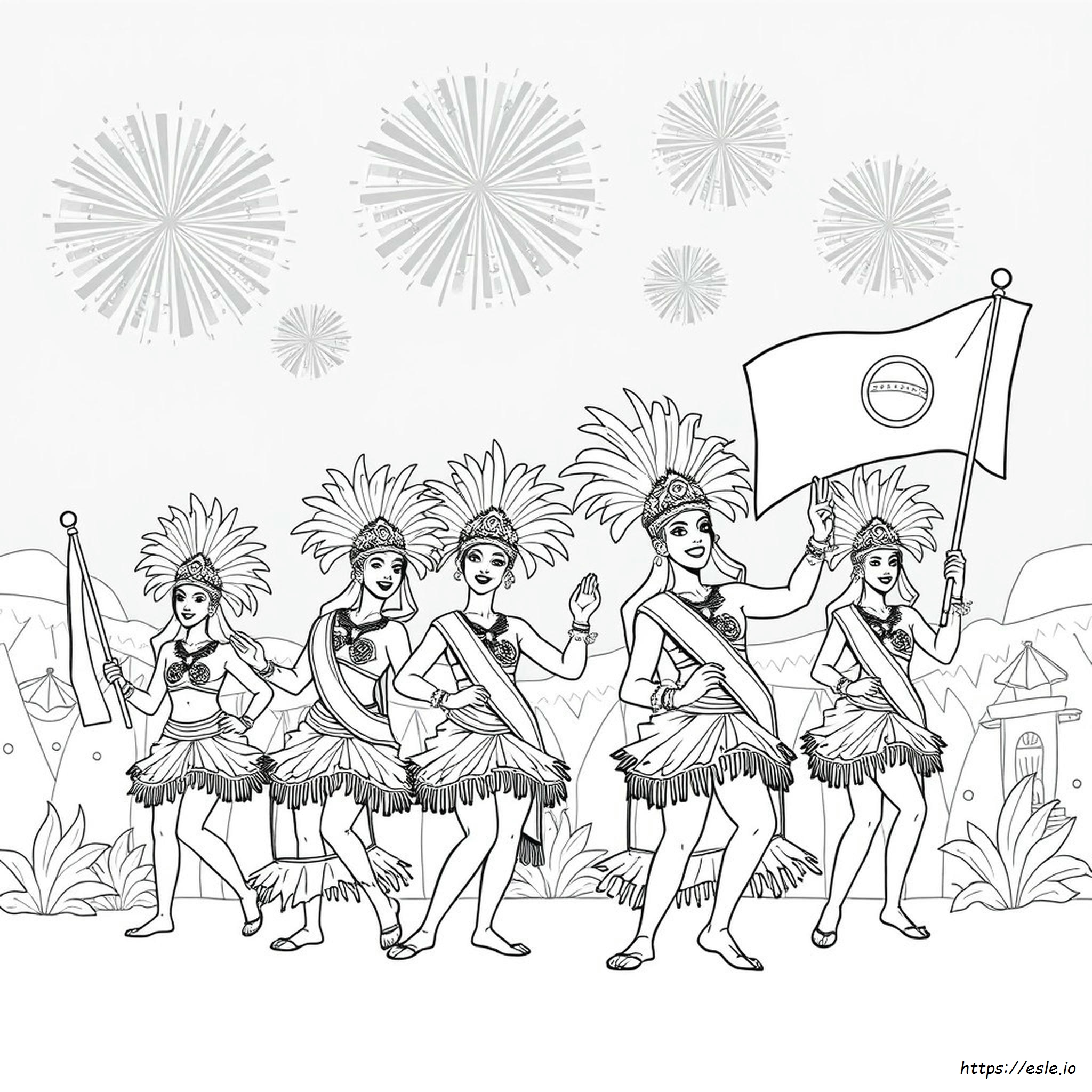 Brazil Carnival Coloring Pages