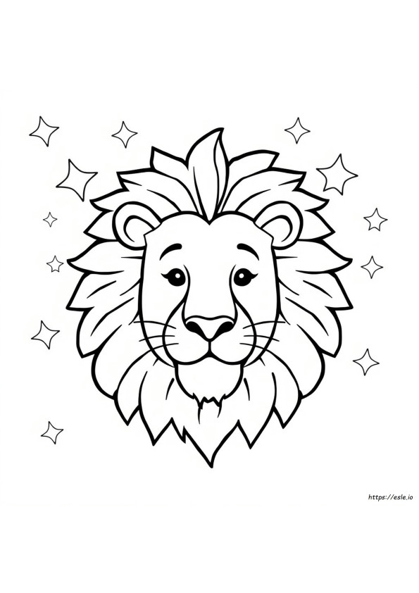 Lion Face Coloring Pages