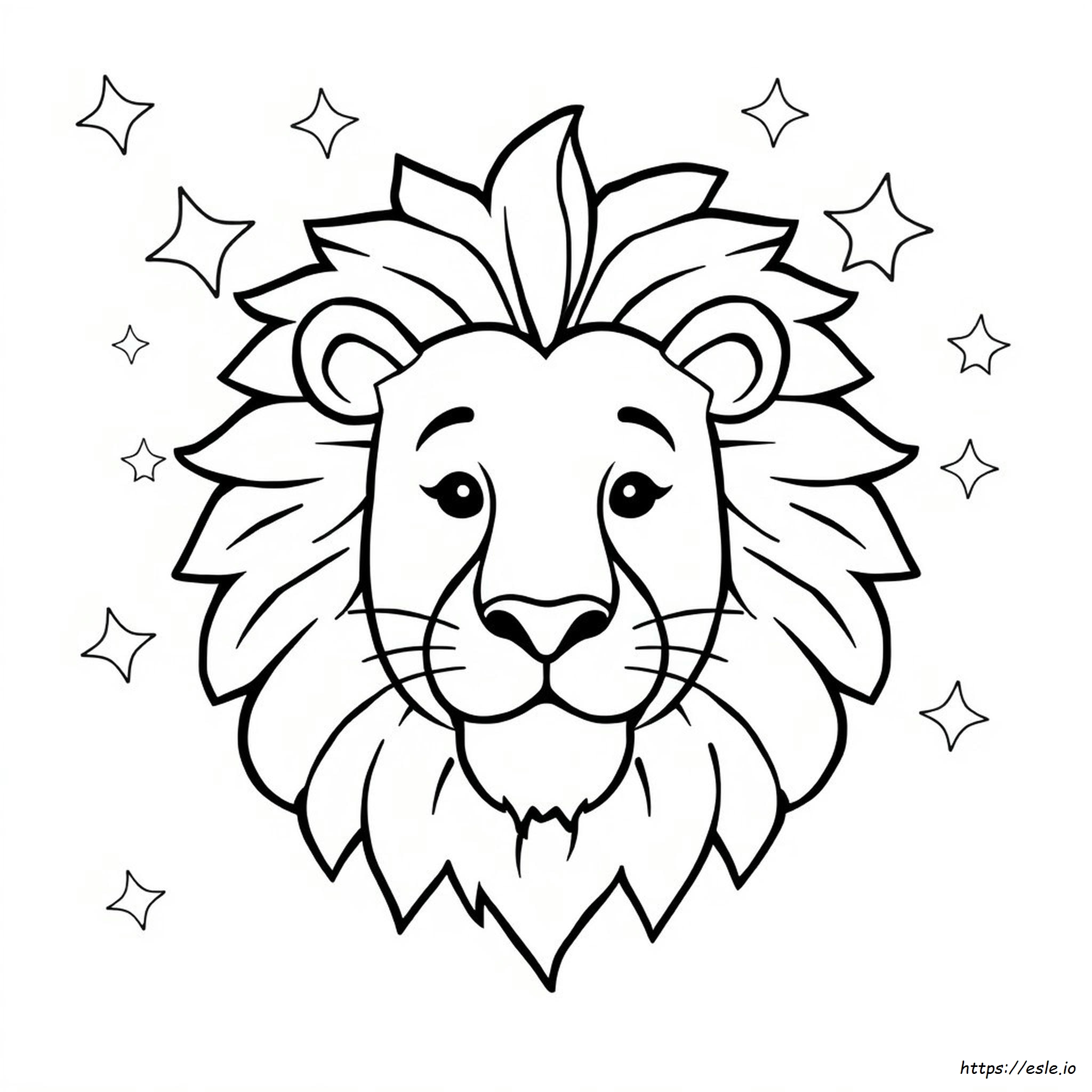 Lion Face Coloring Pages