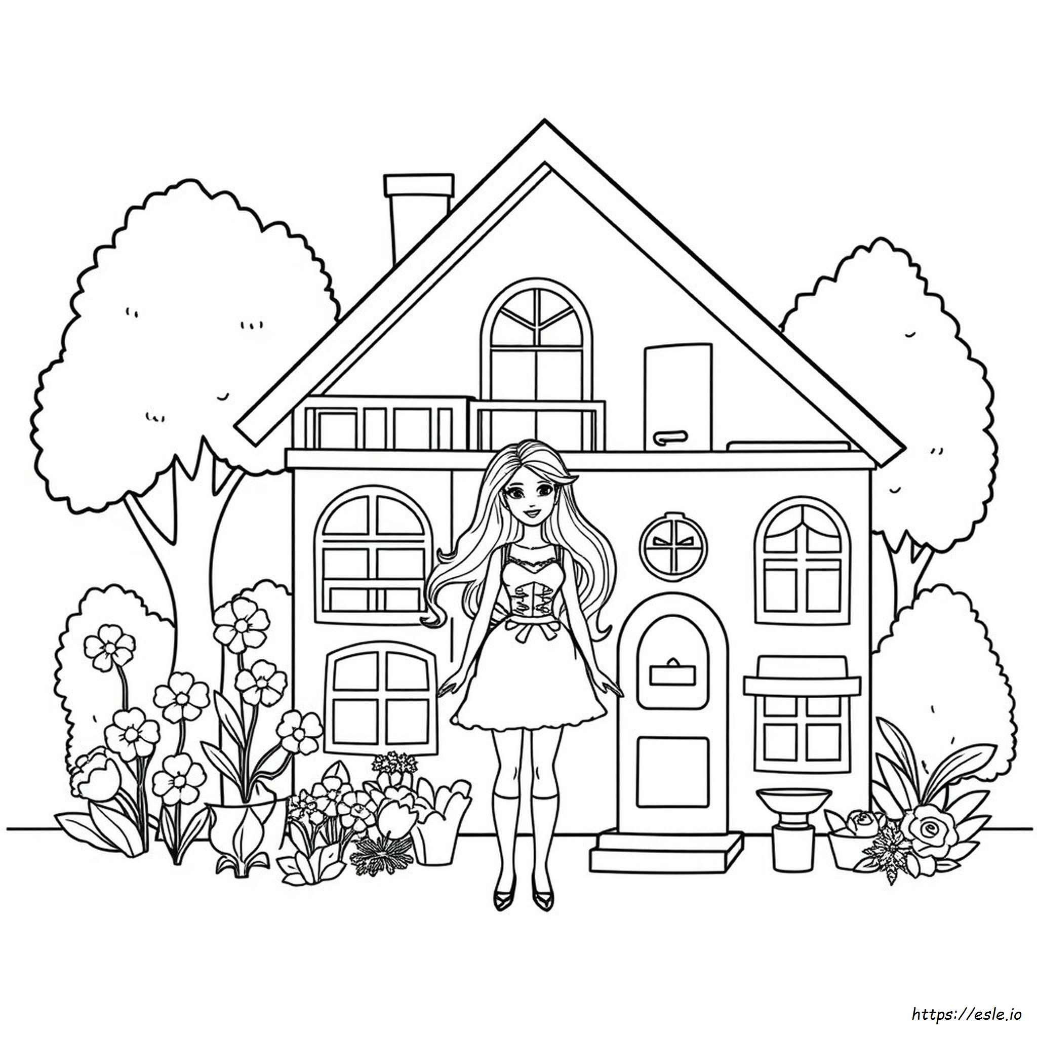 Barbie Doll House Coloring Pages