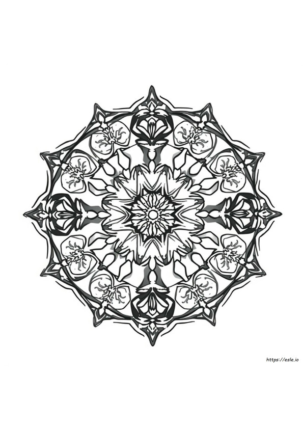 Bożonarodzeniowa Mandala Kolorowanka
