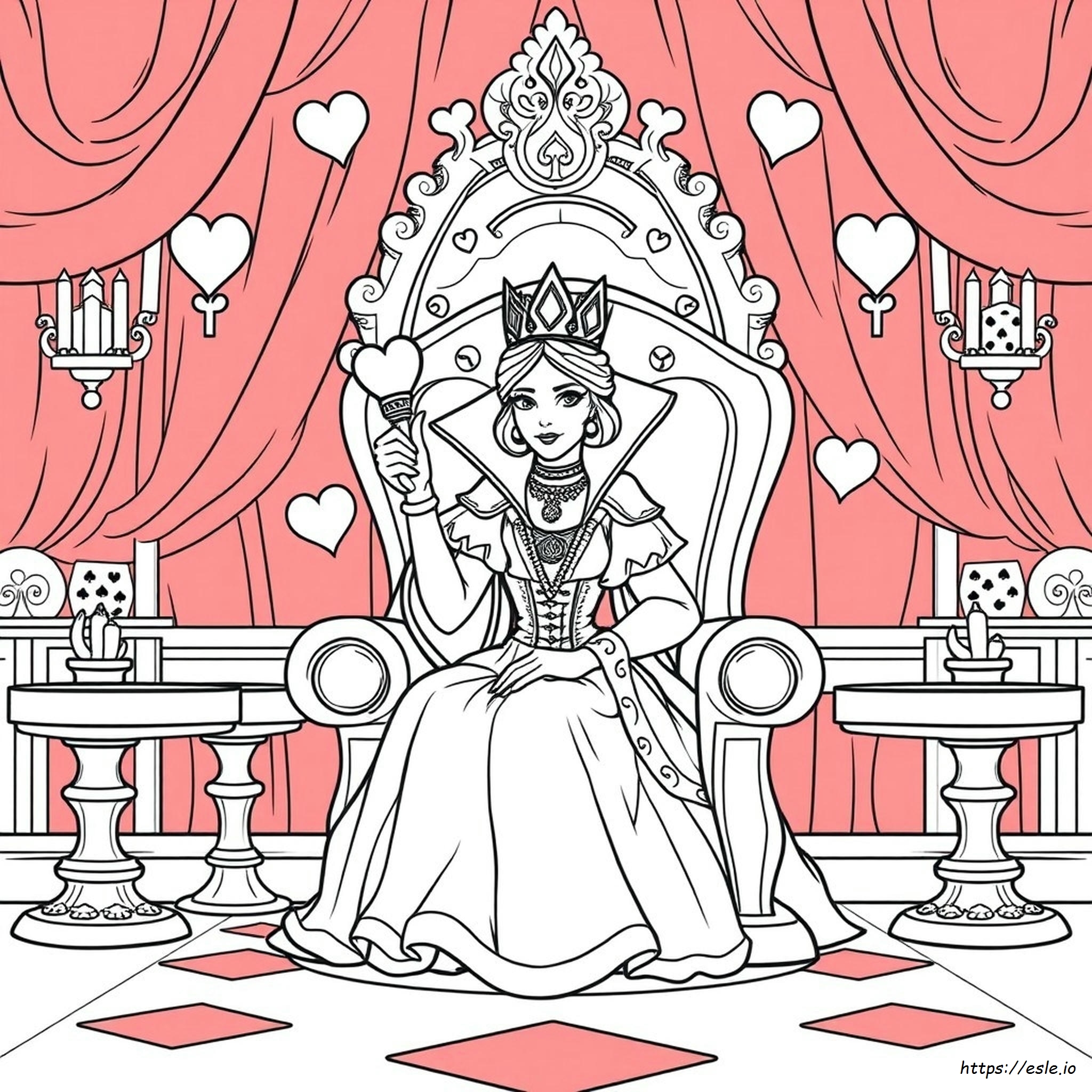 Reina De Corazones Descendientes Para Colorear
