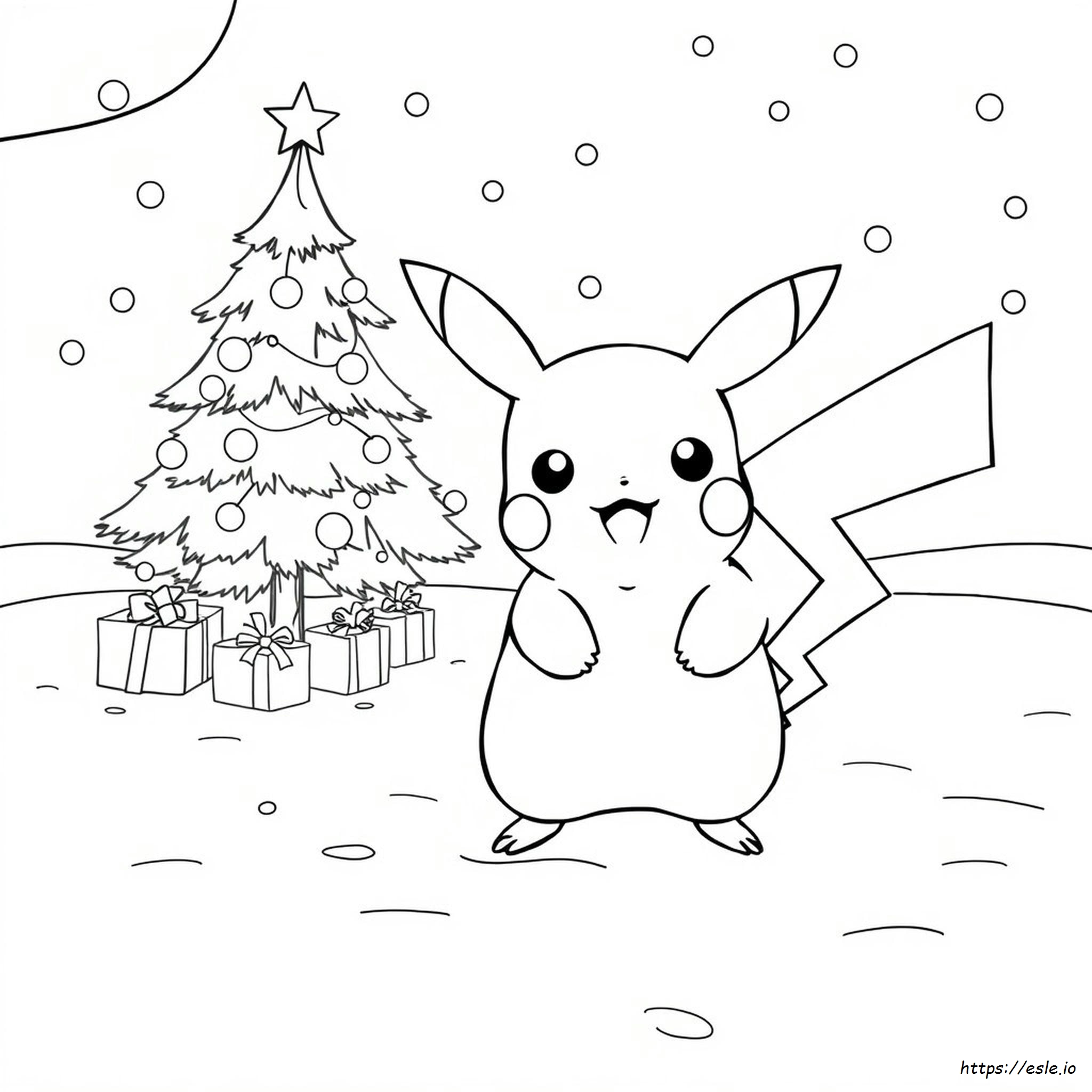 Pikachu Invernale: Immagini Da Colorare