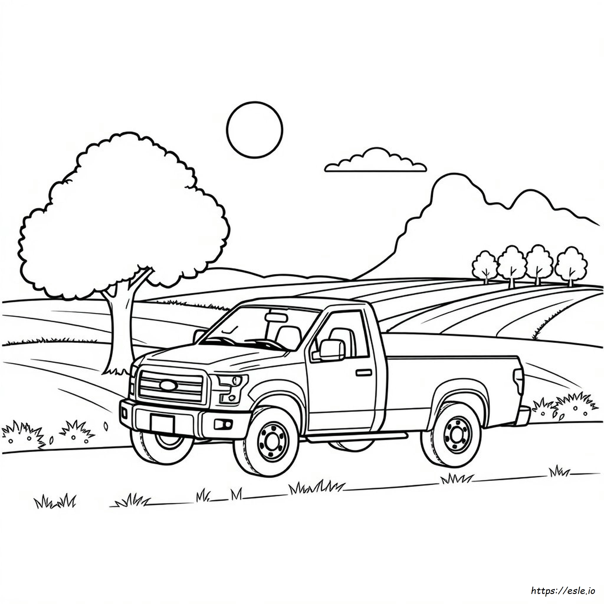 Pickup Truck Coloring Sheet