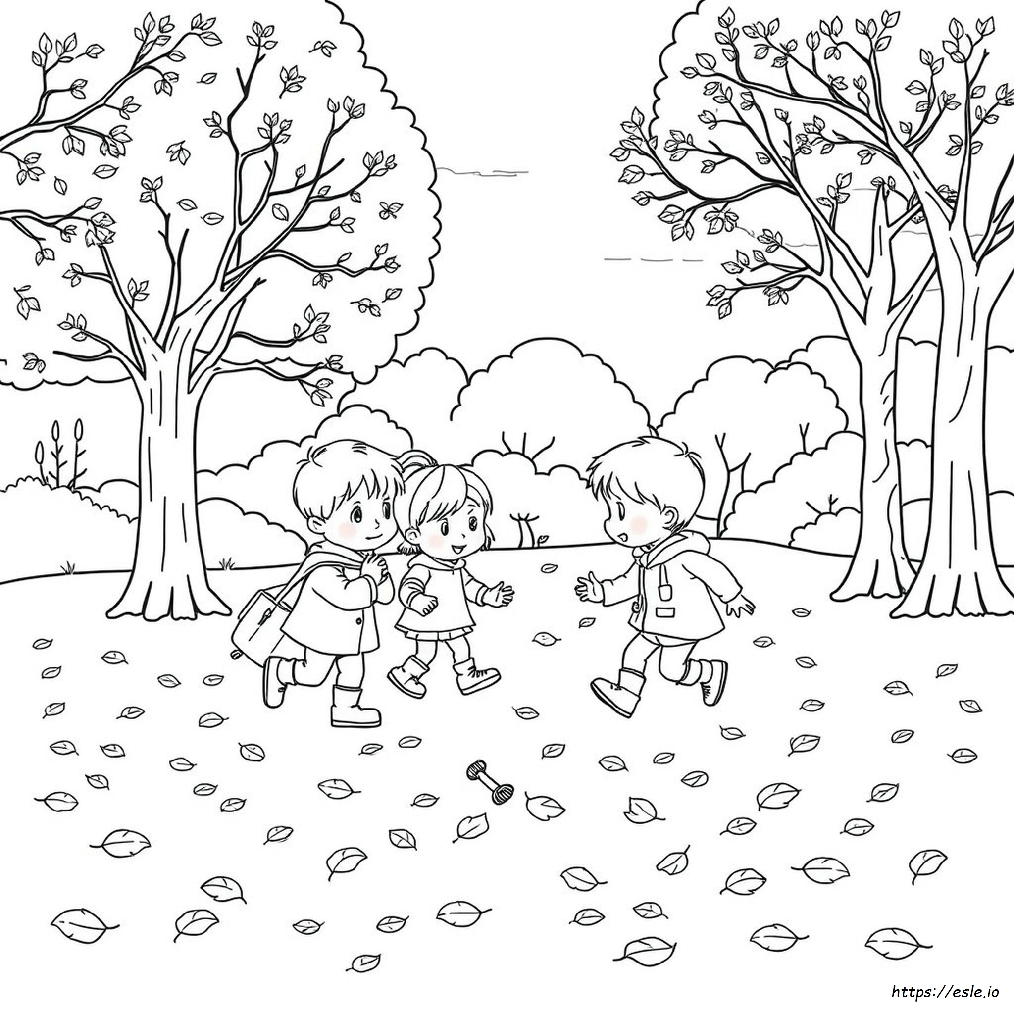 Herbst Ausmalbild Für Kleinkinder - Kostenlos
