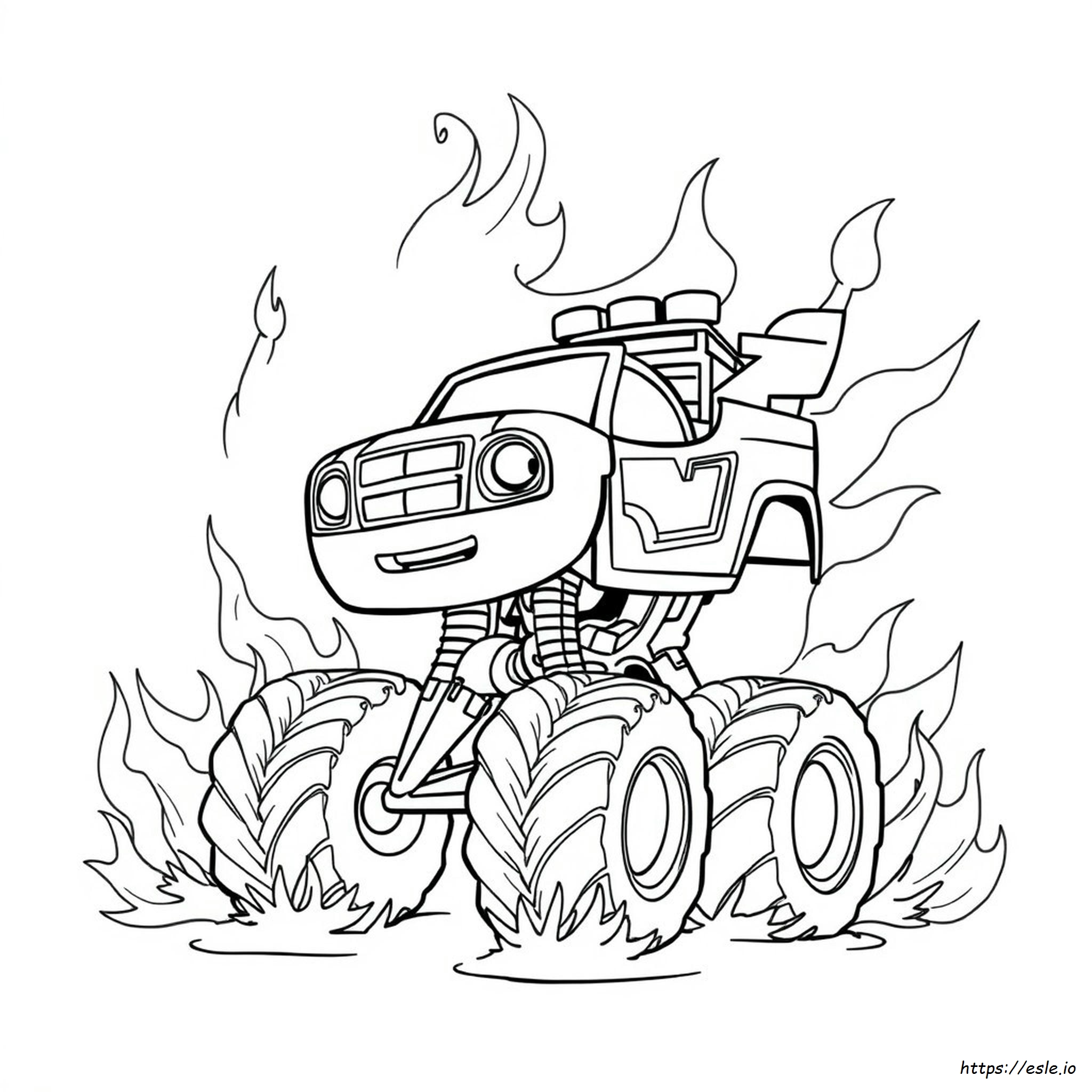 Robot Blaze Para Colorear E Imprimir
