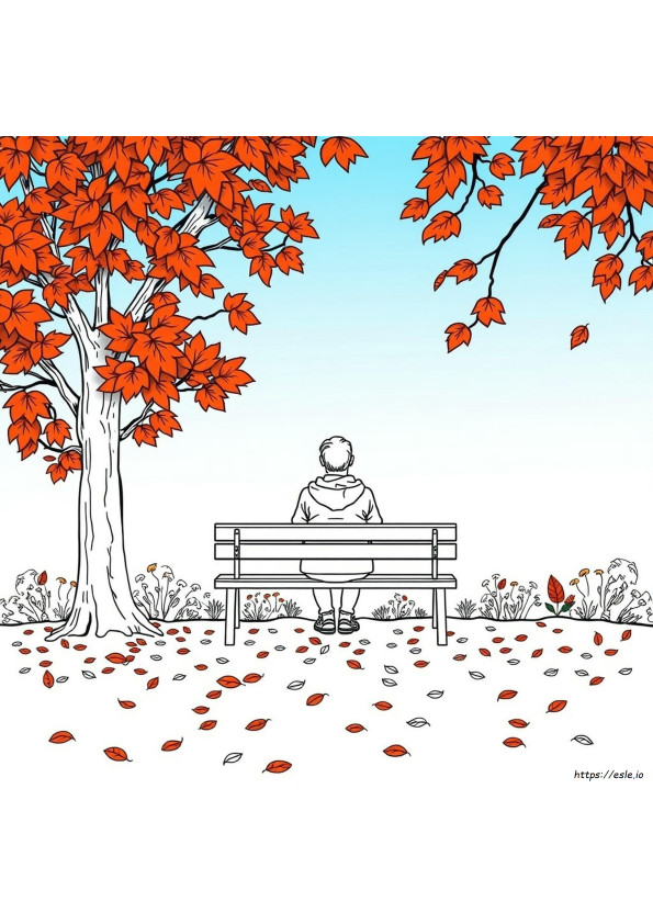 Autumn Adult Coloring Page